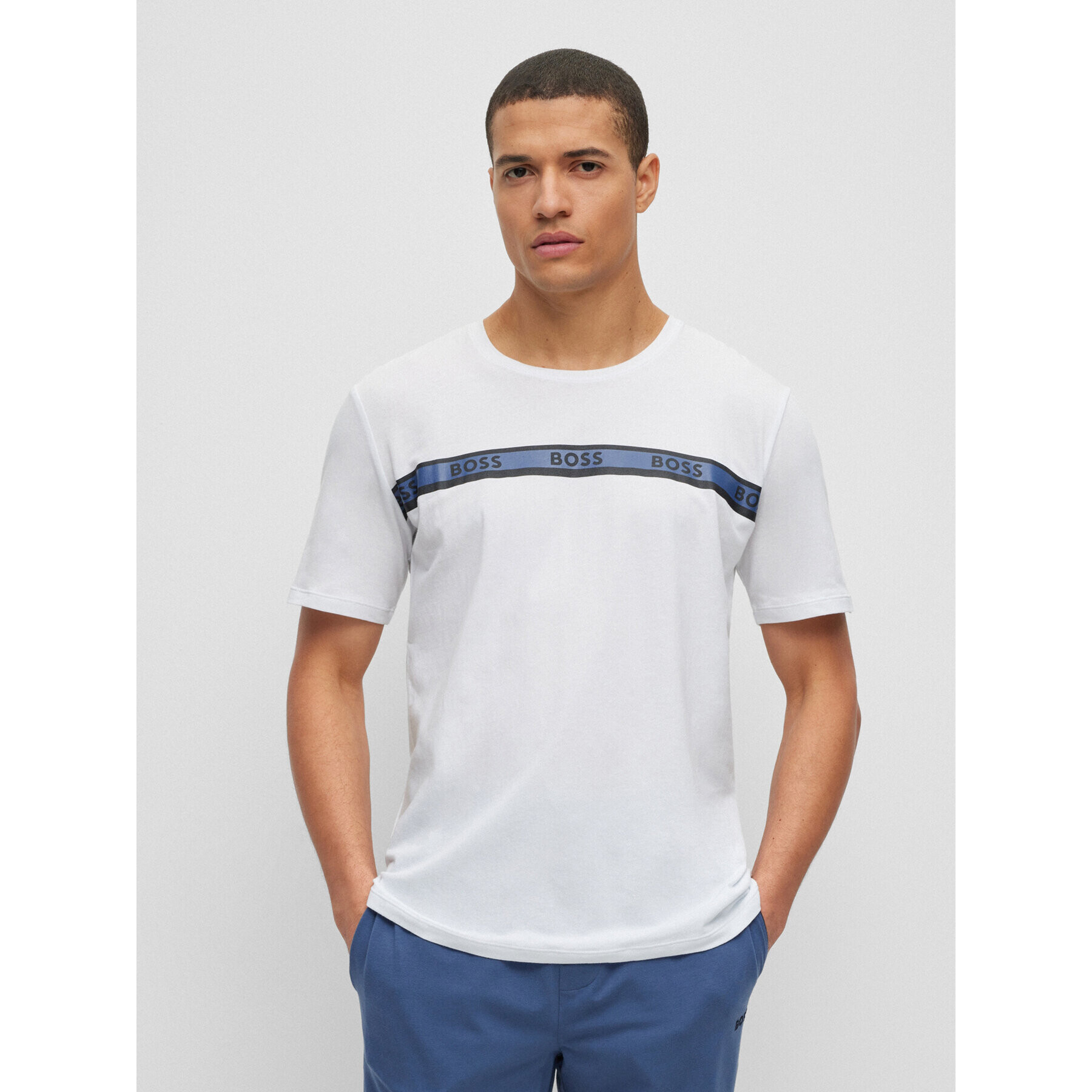 Boss Тишърт Urban T-Shirt Rn 50496112 Бял Regular Fit - Pepit.bg