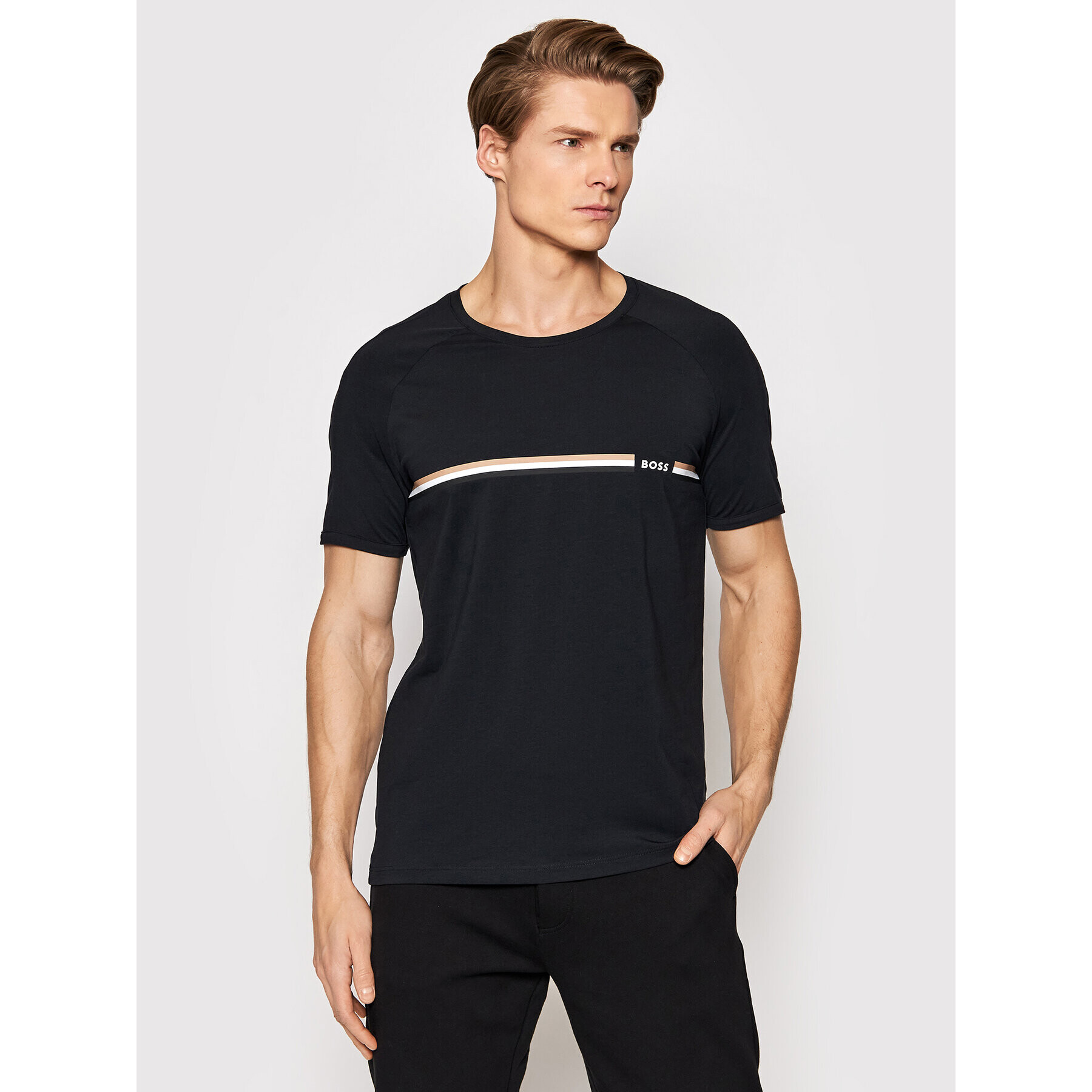 Boss Тишърт Vitality 50469597 Черен Regular Fit - Pepit.bg