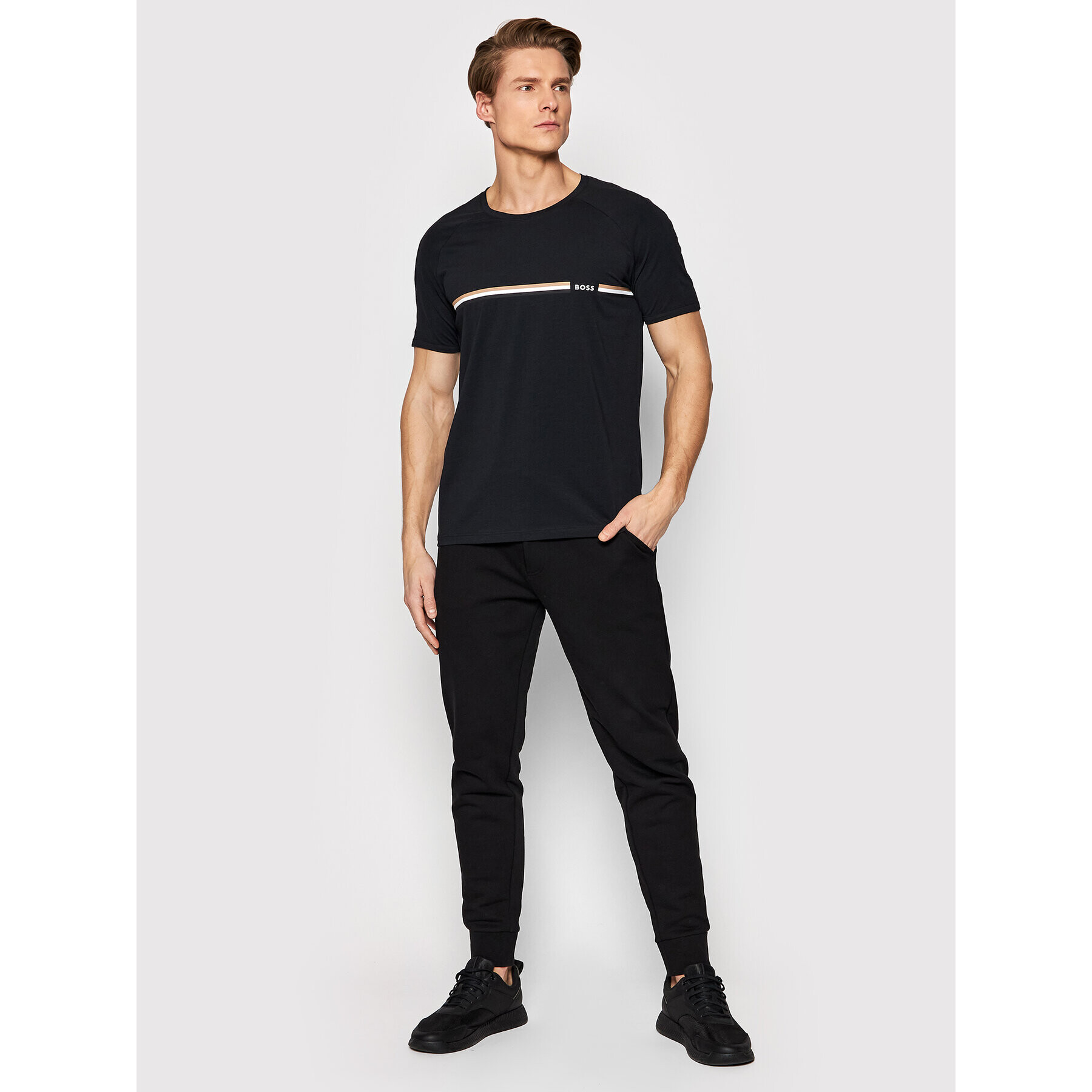 Boss Тишърт Vitality 50469597 Черен Regular Fit - Pepit.bg