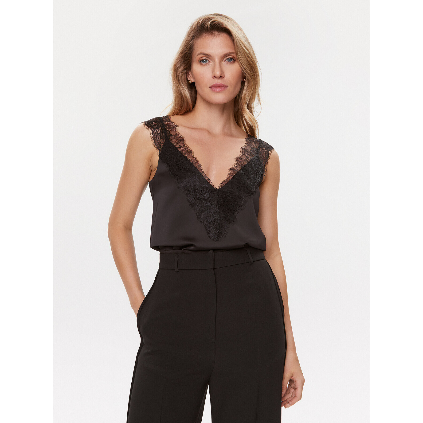 Boss топ Belinga 50502575 Черен Regular Fit - Pepit.bg