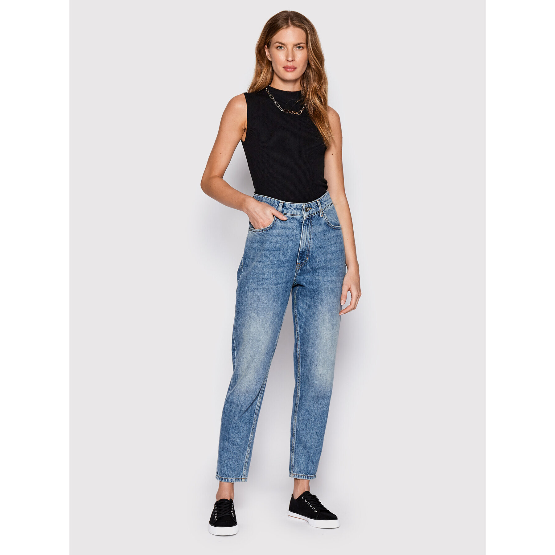 Boss топ Feskies 50473237 Черен Slim Fit - Pepit.bg