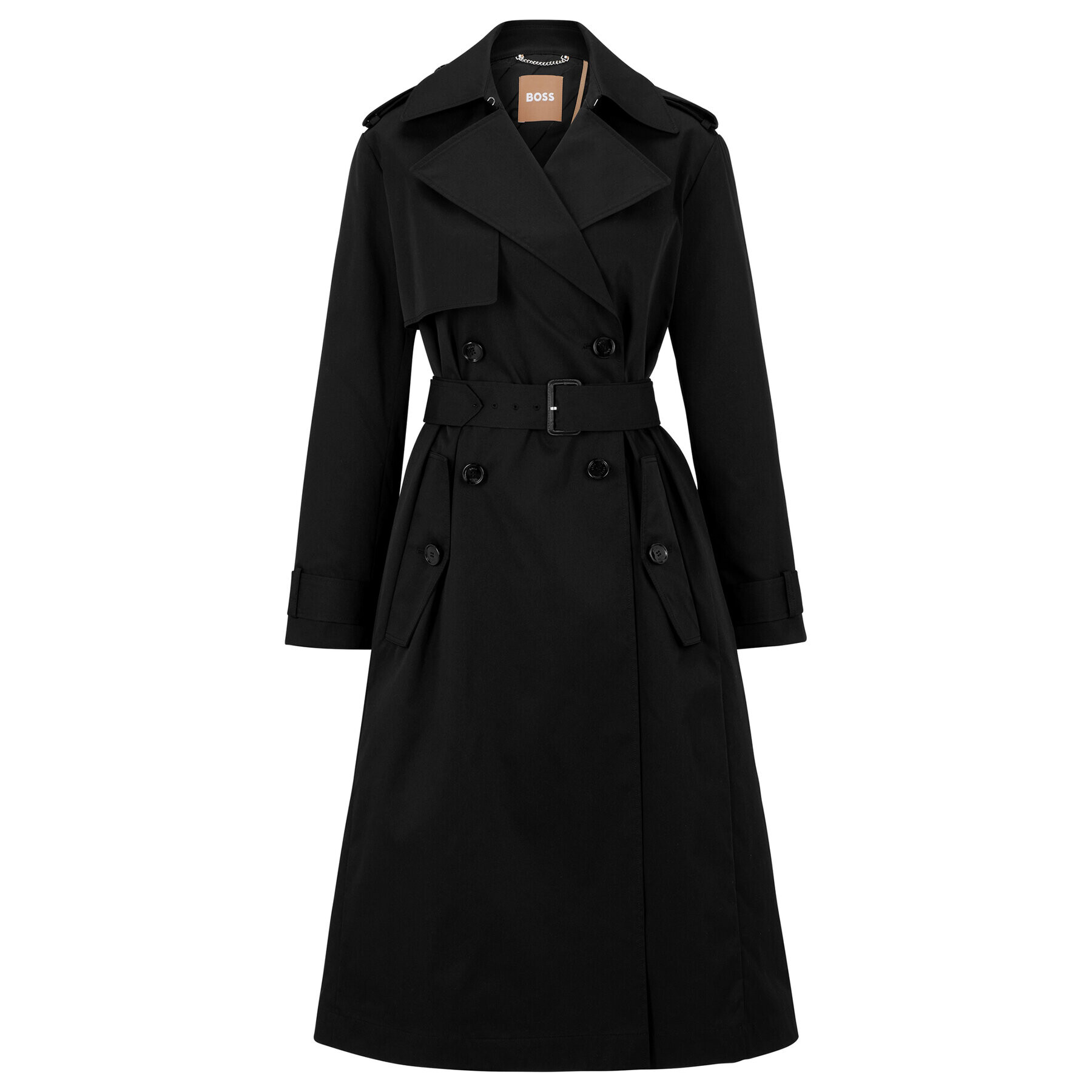 Boss Тренч 50489153 Черен Regular Fit - Pepit.bg