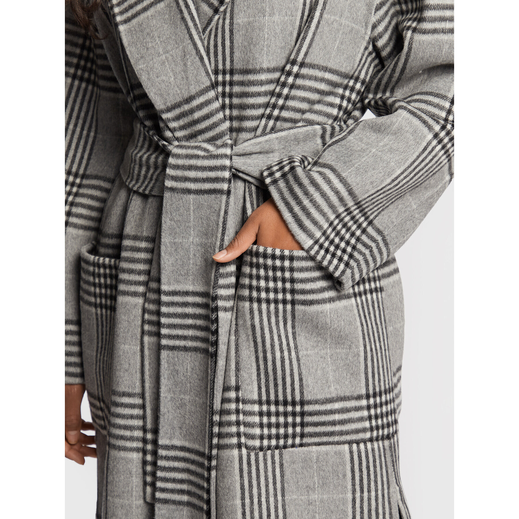 Boss Вълнено палто Coletti 50477340 Сив Regular Fit - Pepit.bg