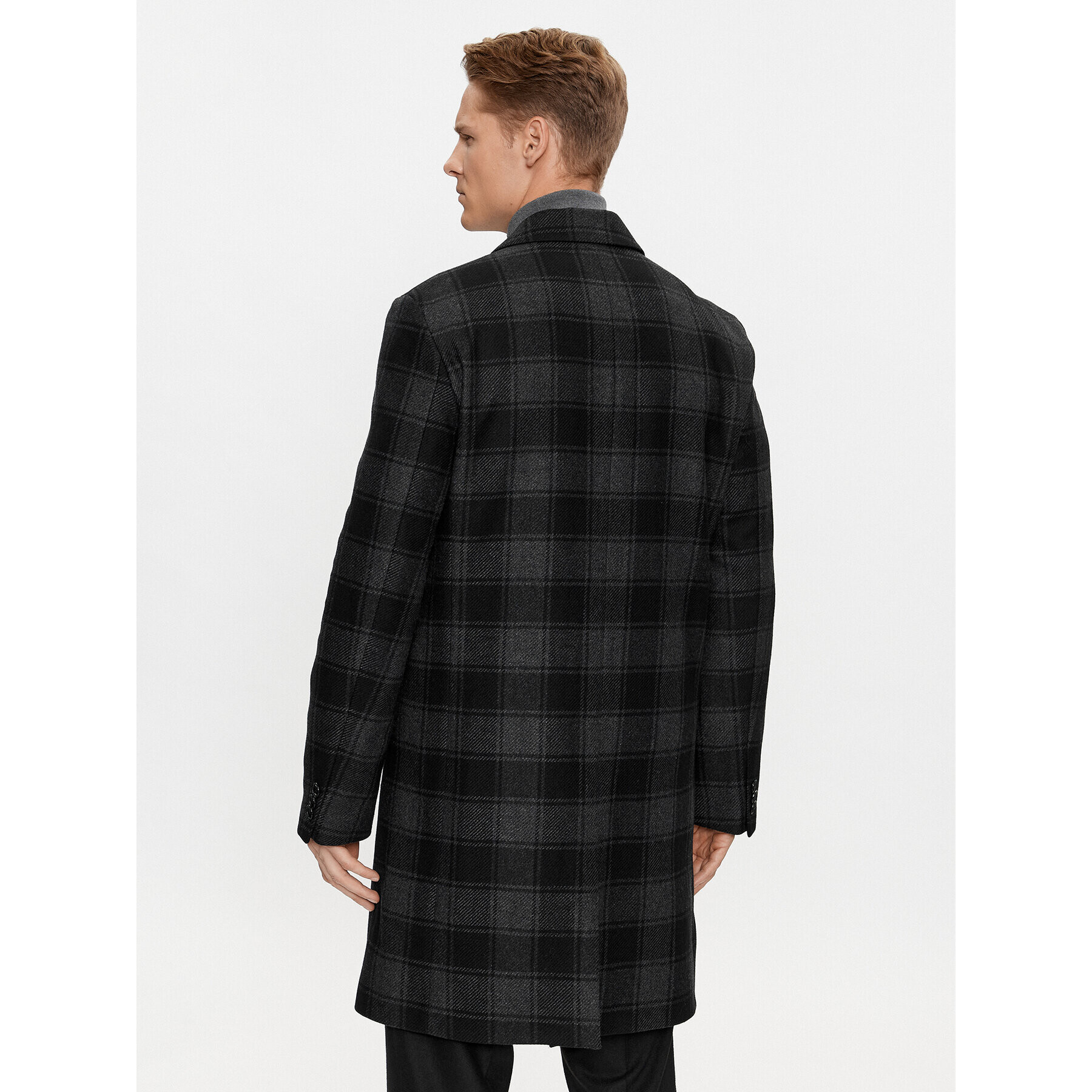 Boss Вълнено палто H-Hyde-C-224 50502270 Черен Regular Fit - Pepit.bg