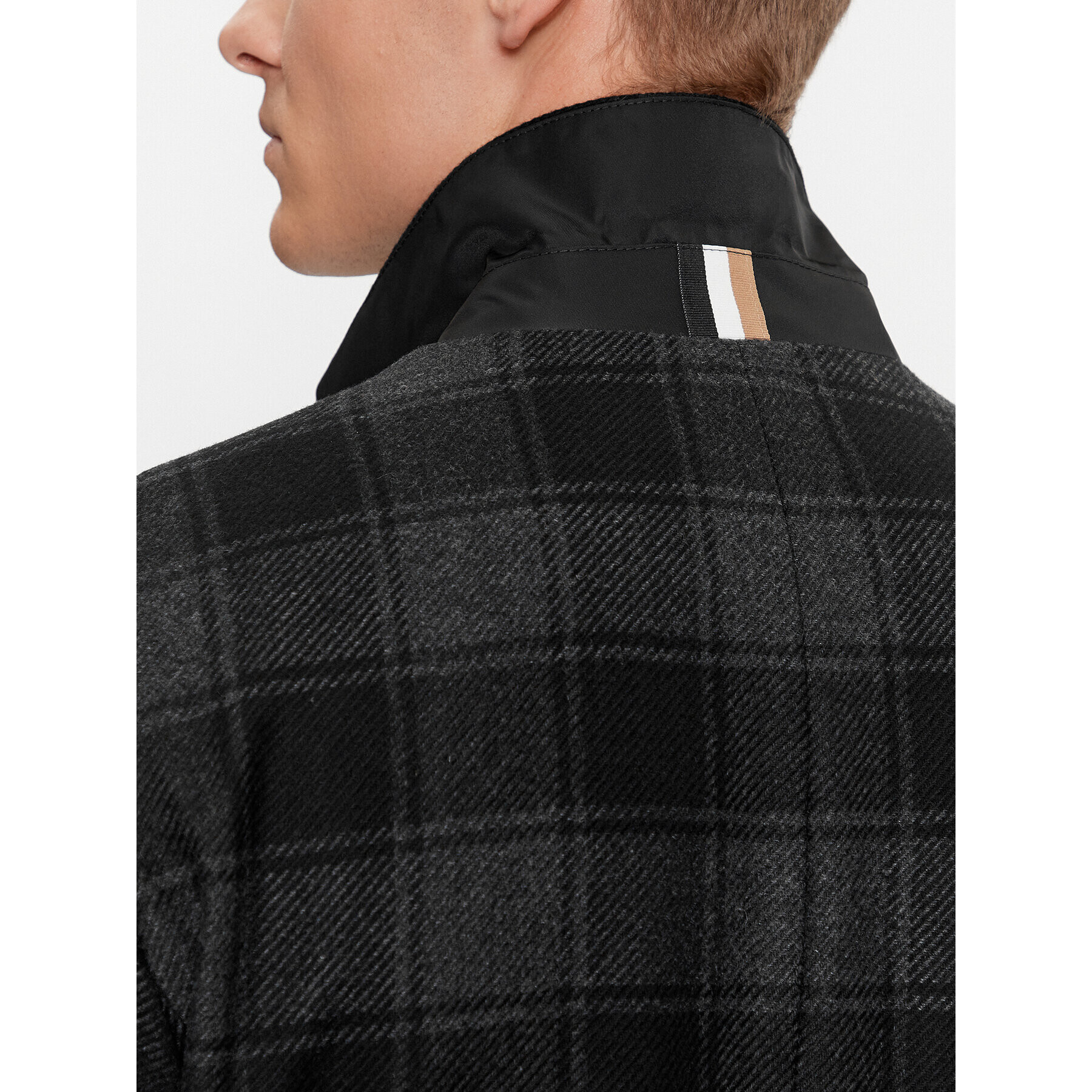 Boss Вълнено палто H-Hyde-C-224 50502270 Черен Regular Fit - Pepit.bg