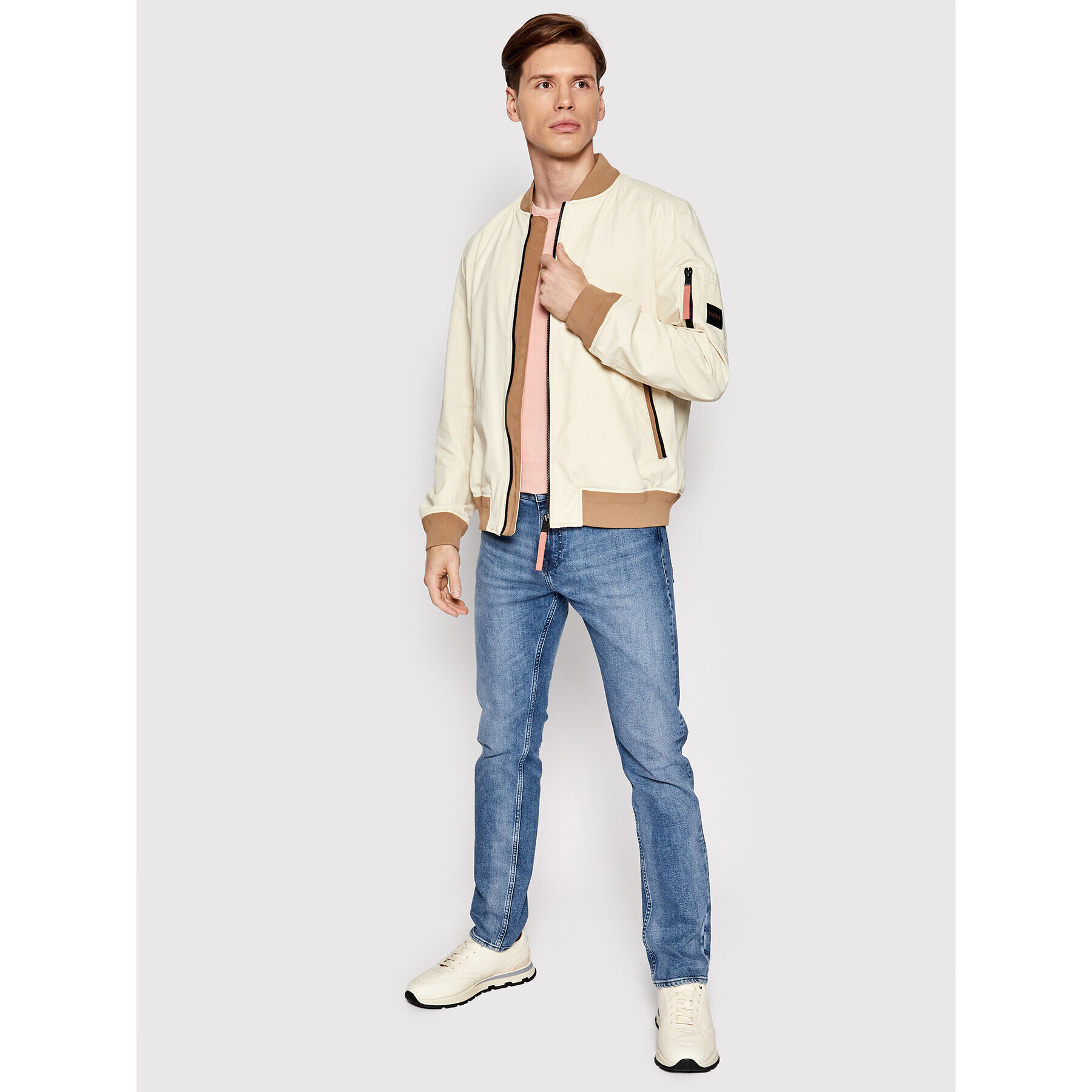 Boss Яке бомбър Obelis 50463975 Бежов Regular Fit - Pepit.bg