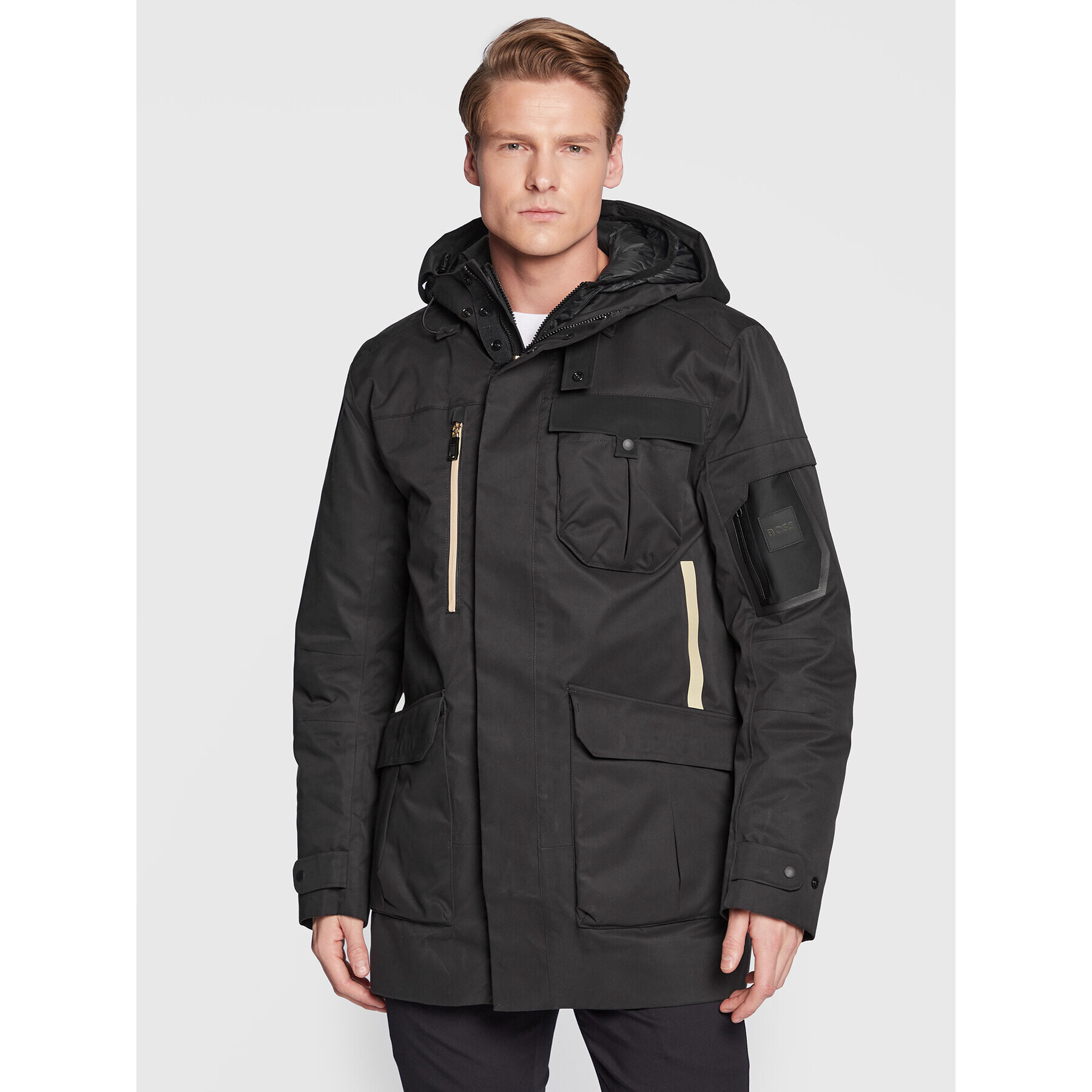 Boss Зимно яке J_Stavanger 50475463 Черен Regular Fit - Pepit.bg