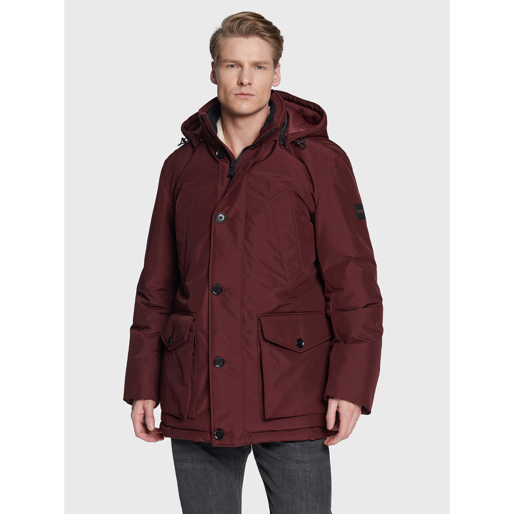Boss Зимно яке Osiass 50477966 Бордо Regular Fit - Pepit.bg