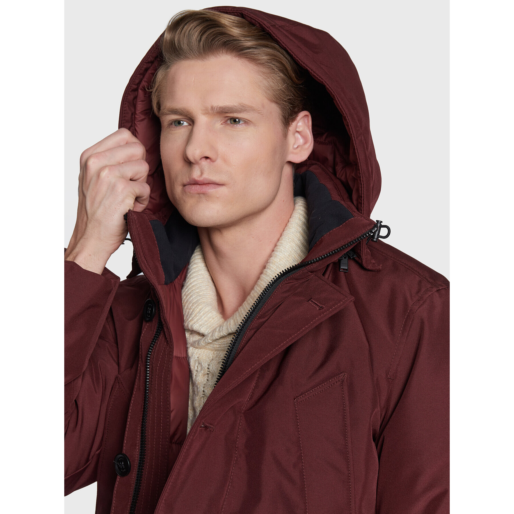 Boss Зимно яке Osiass 50477966 Бордо Regular Fit - Pepit.bg