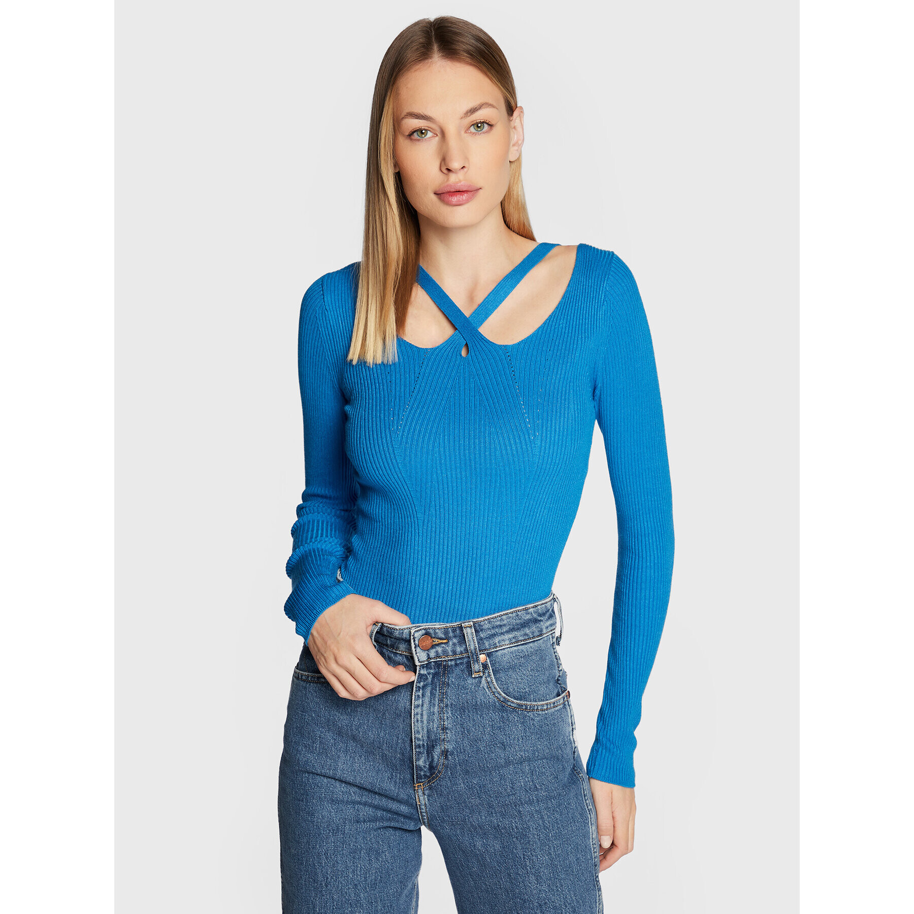 Brave Soul Блуза LK-364MAIAB Син Slim Fit - Pepit.bg