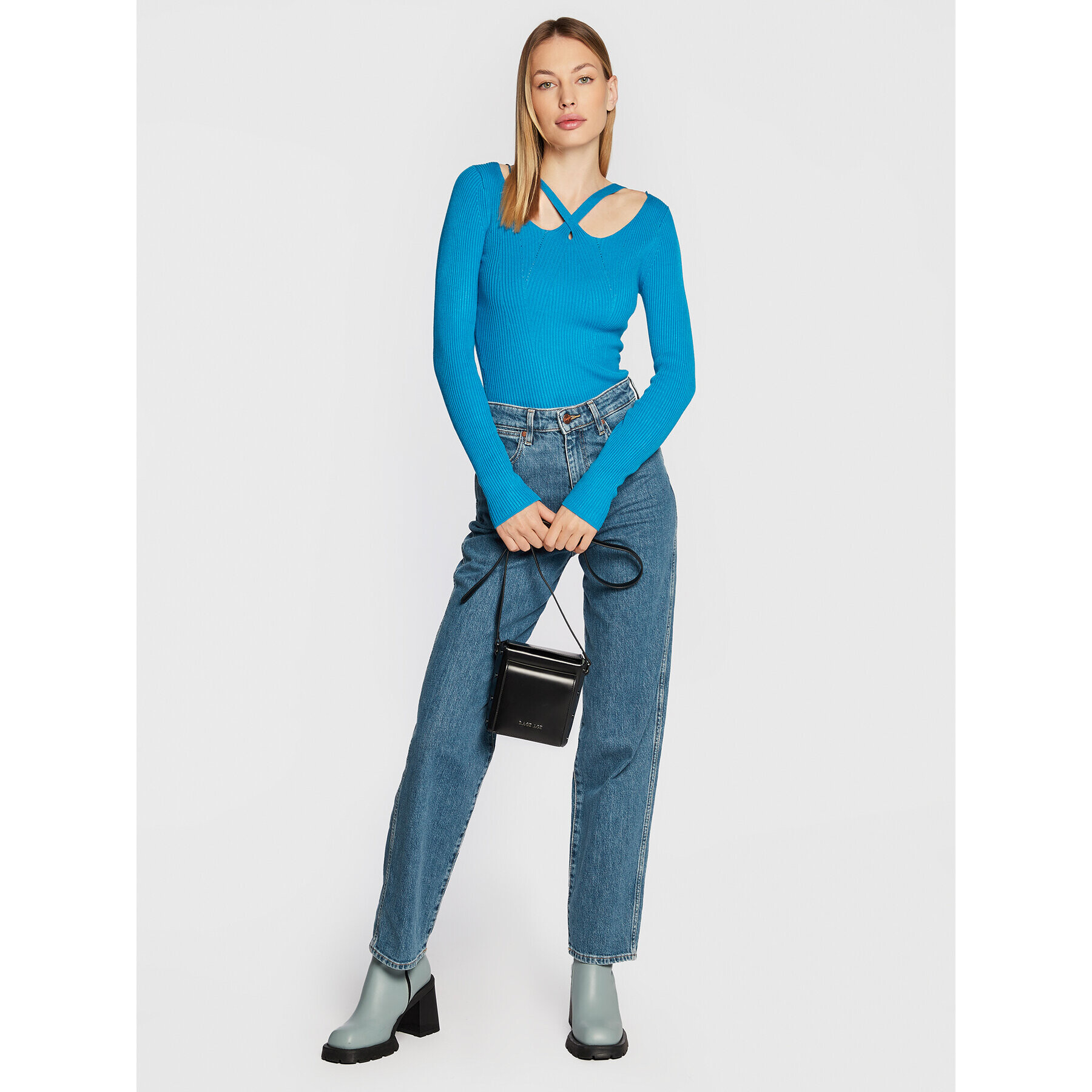 Brave Soul Блуза LK-364MAIAB Син Slim Fit - Pepit.bg