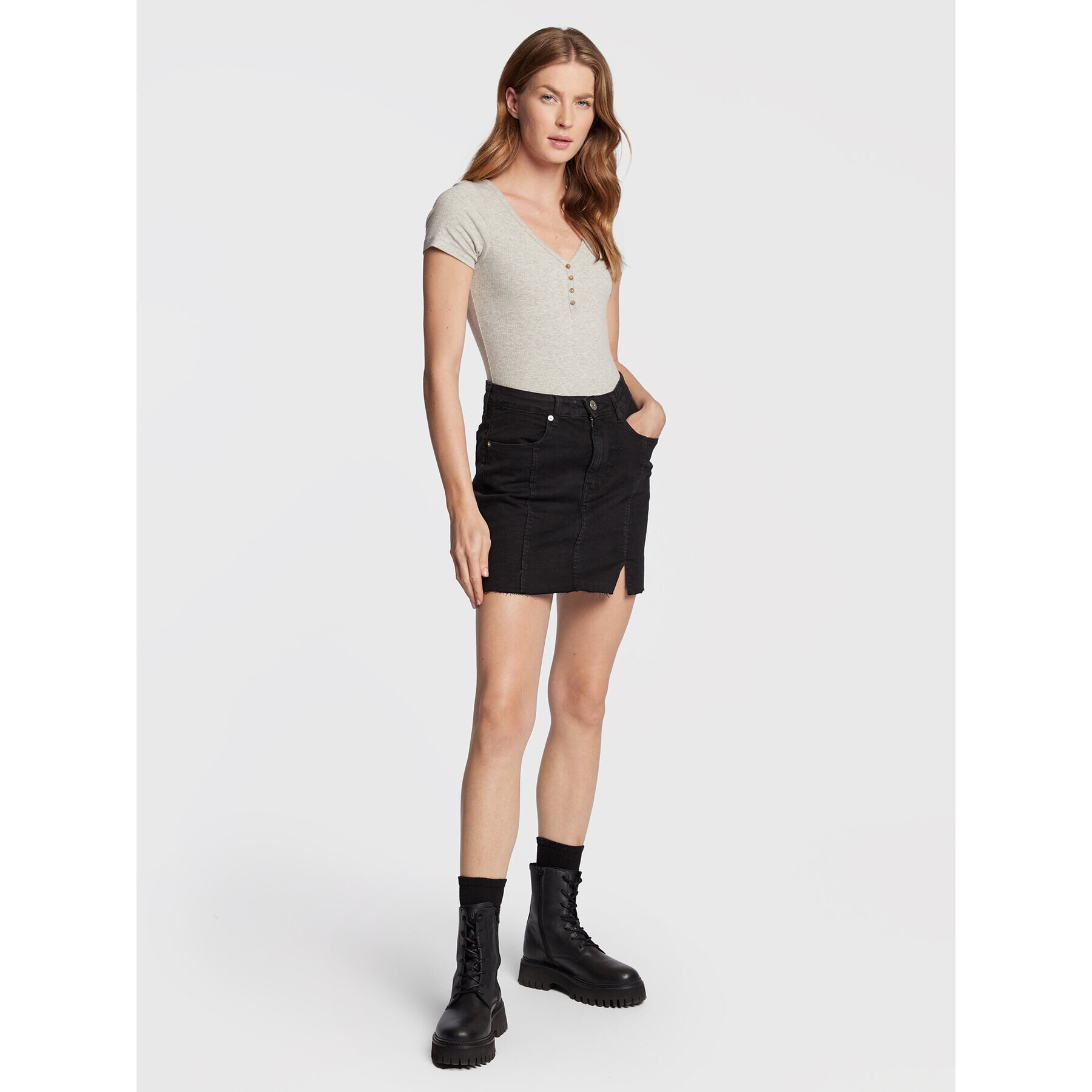 Brave Soul Боди LBS-544GEORGIA Сив Regular Fit - Pepit.bg