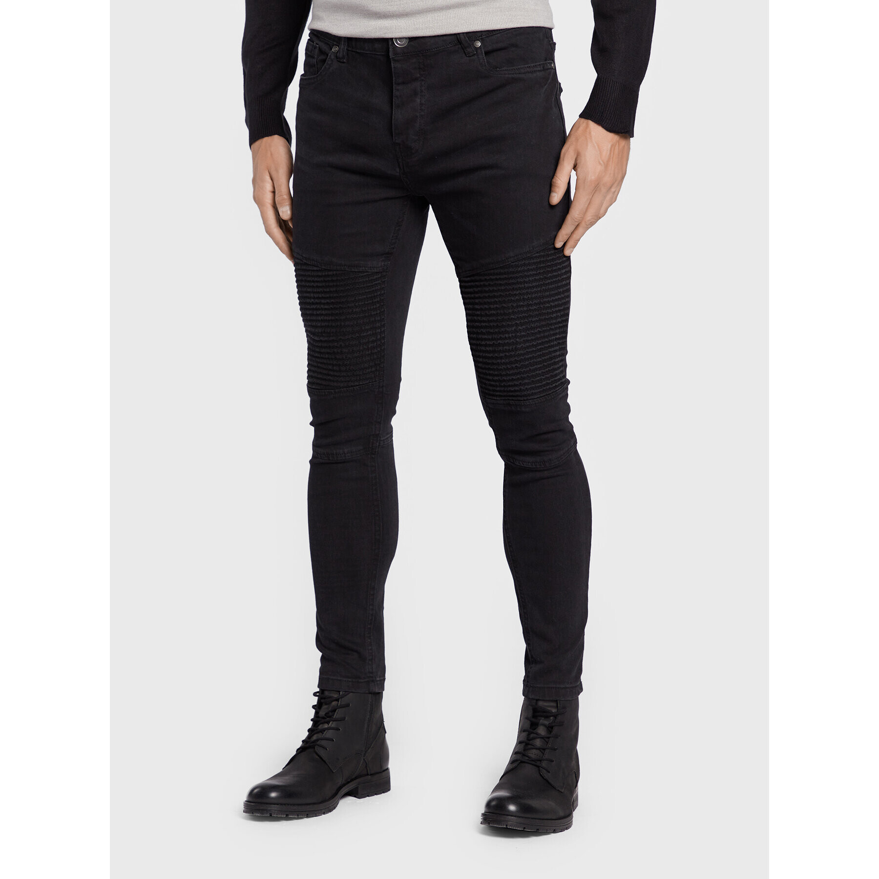 Brave Soul Дънки MJN-BIKER Черен Skinny Fit - Pepit.bg