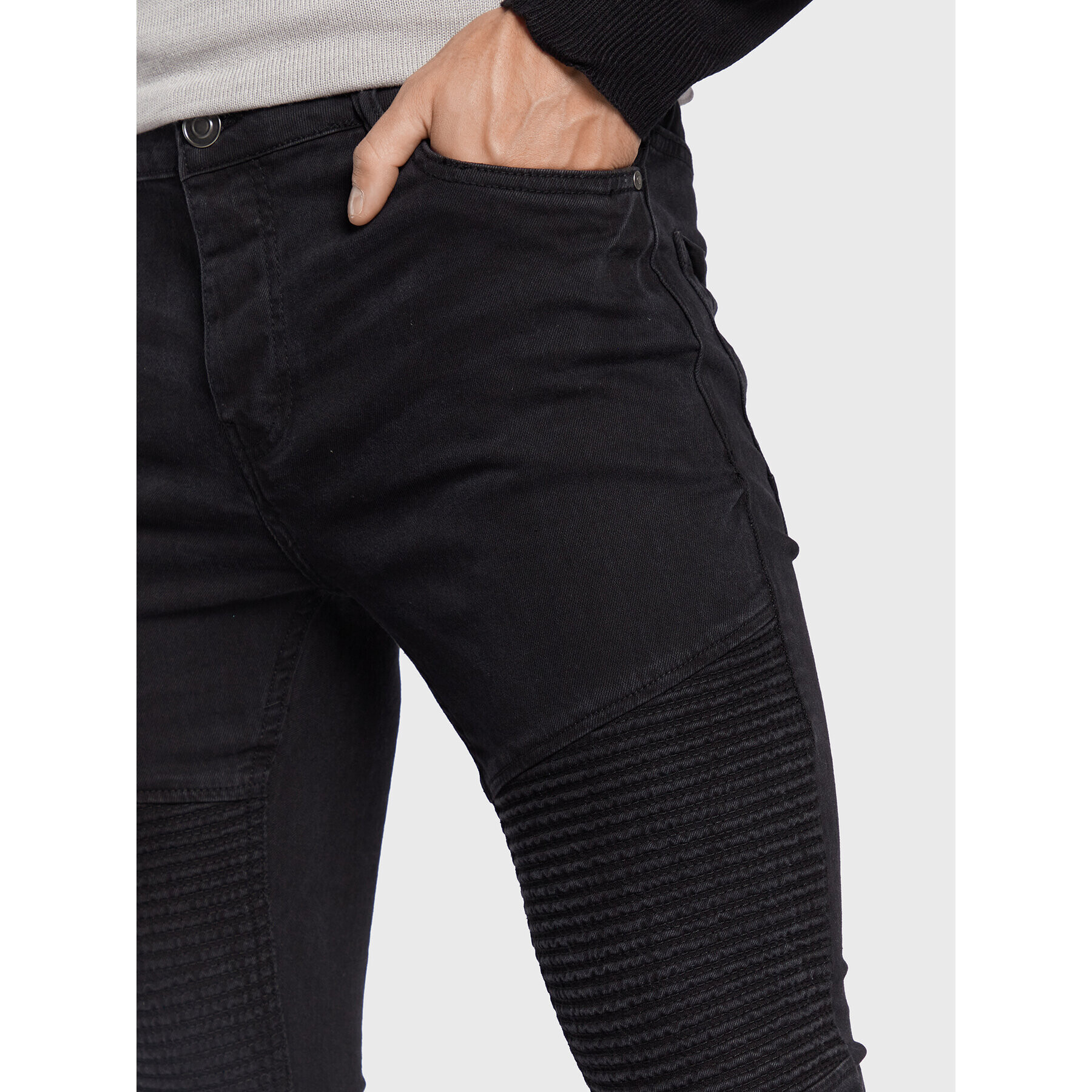 Brave Soul Дънки MJN-BIKER Черен Skinny Fit - Pepit.bg