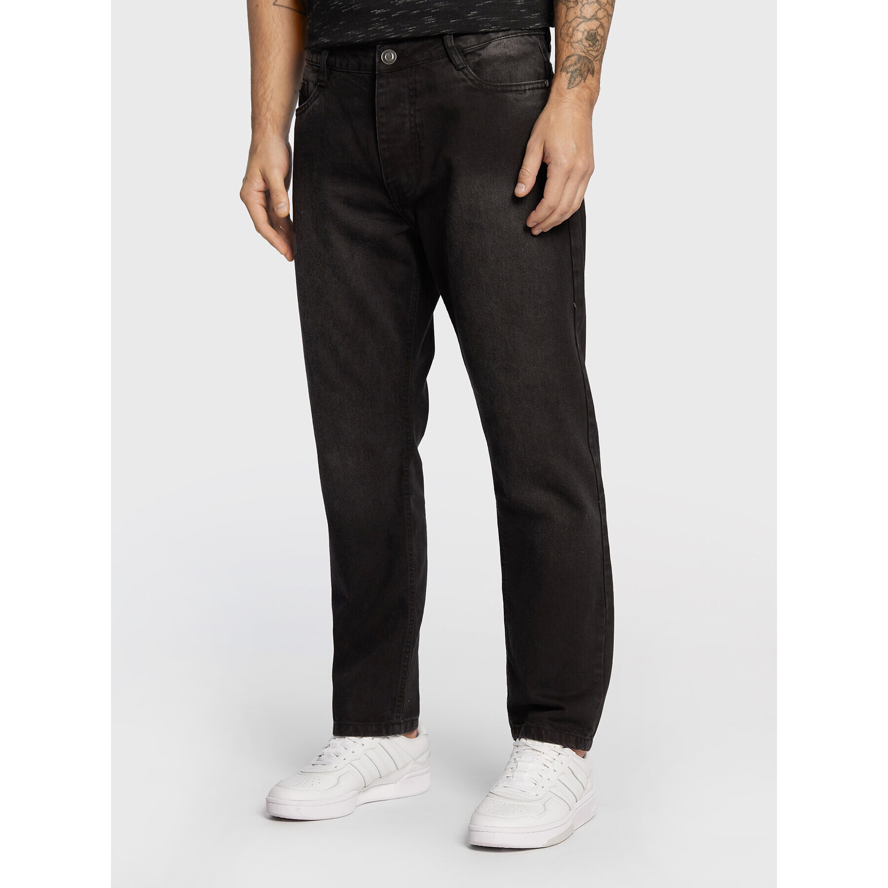 Brave Soul Дънки MJN-WRIGLEYBLK Черен Loose Fit - Pepit.bg