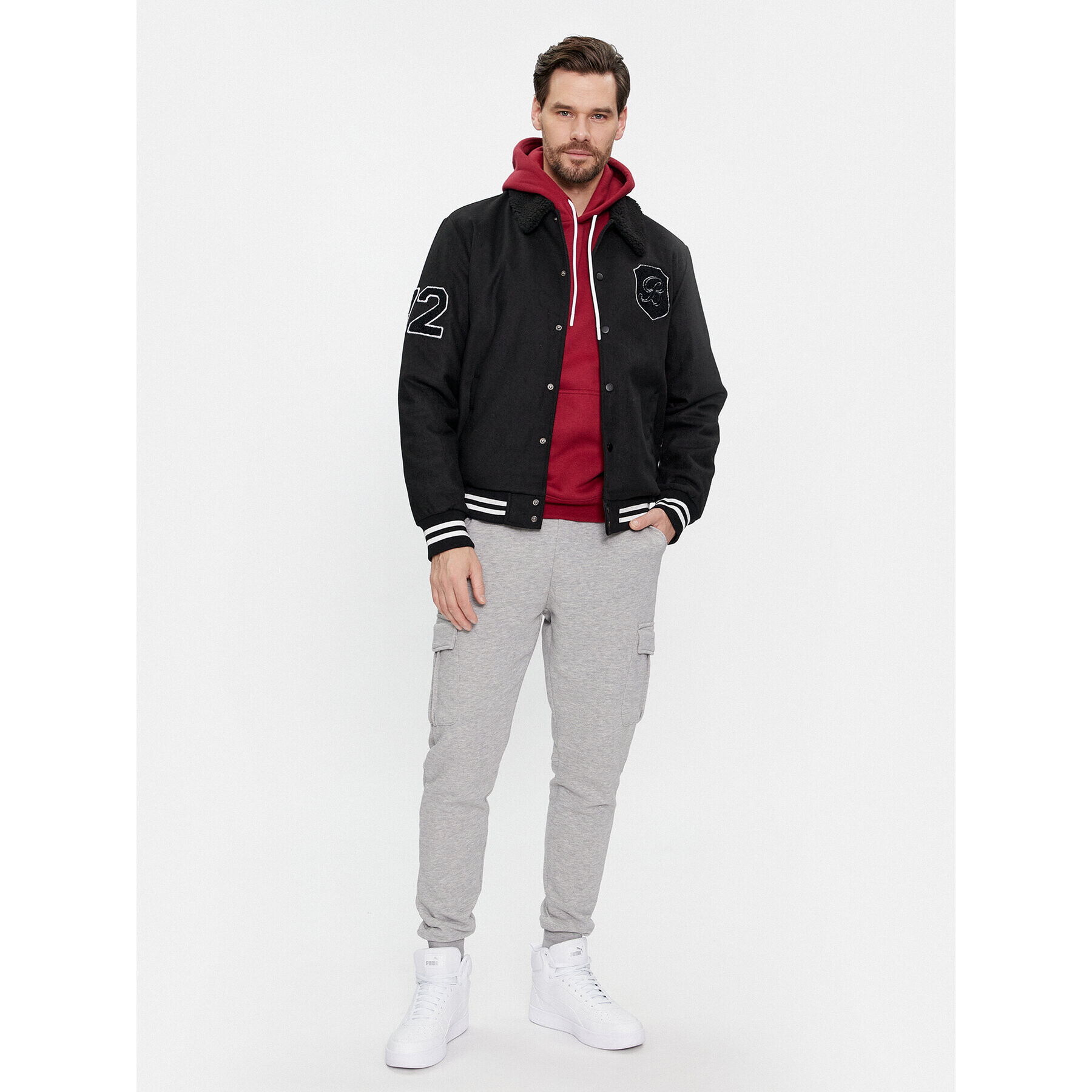 Brave Soul Долнище анцуг MJB-581GAUZE Сив Regular Fit - Pepit.bg