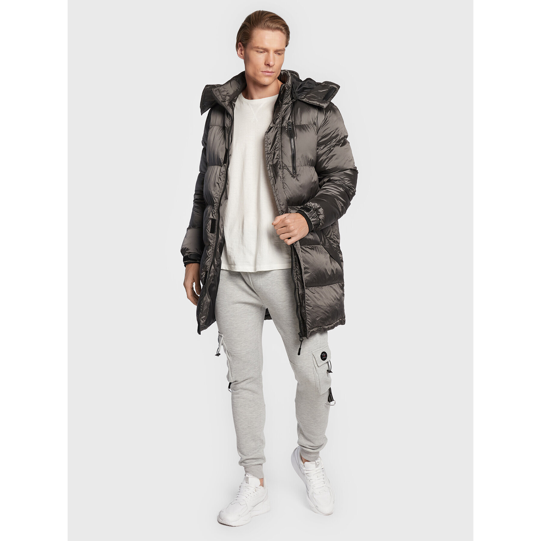 Brave Soul Долнище анцуг MJB-614MAXTA Сив Slim Fit - Pepit.bg