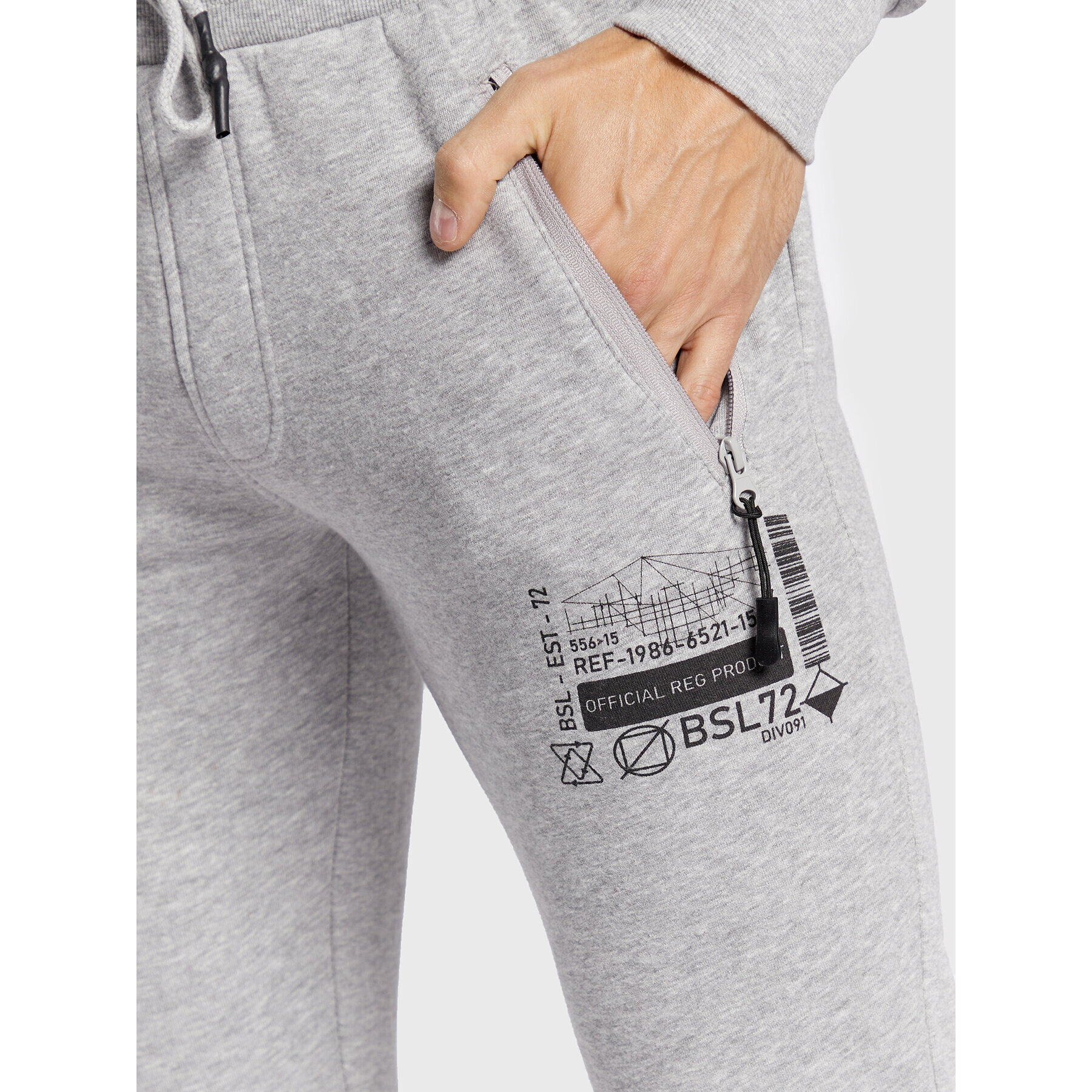 Brave Soul Долнище анцуг MJB-69SAMWELLB Сив Regular Fit - Pepit.bg