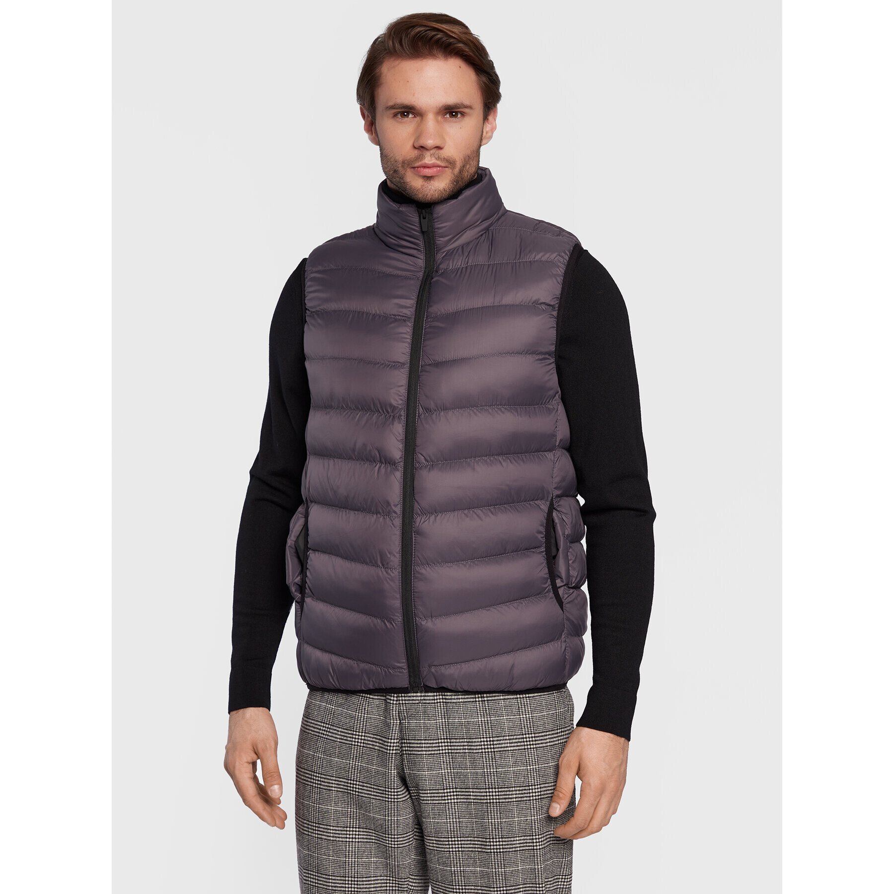 Brave Soul Елек MJK-CHADDERTON Сив Regular Fit - Pepit.bg