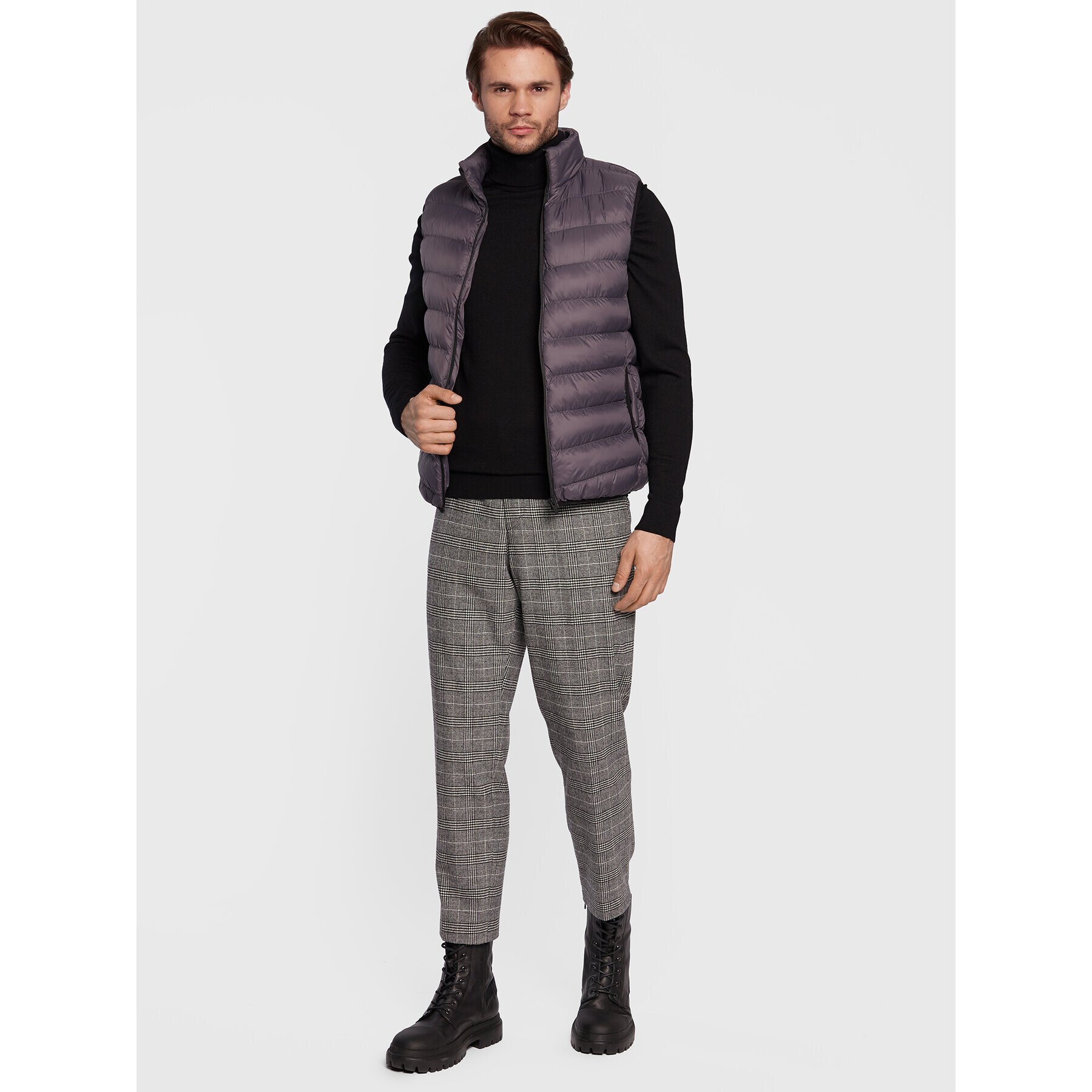 Brave Soul Елек MJK-CHADDERTON Сив Regular Fit - Pepit.bg