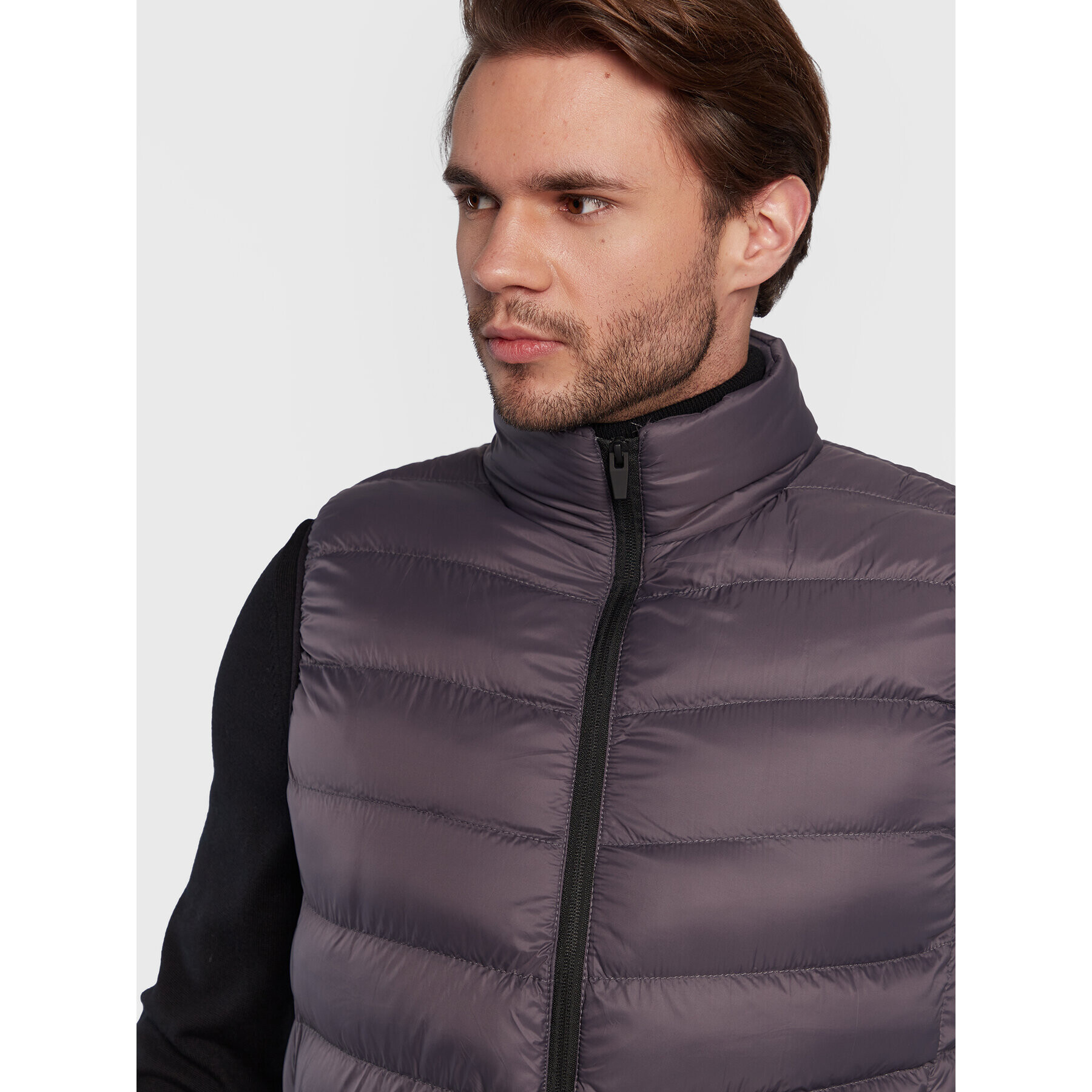 Brave Soul Елек MJK-CHADDERTON Сив Regular Fit - Pepit.bg