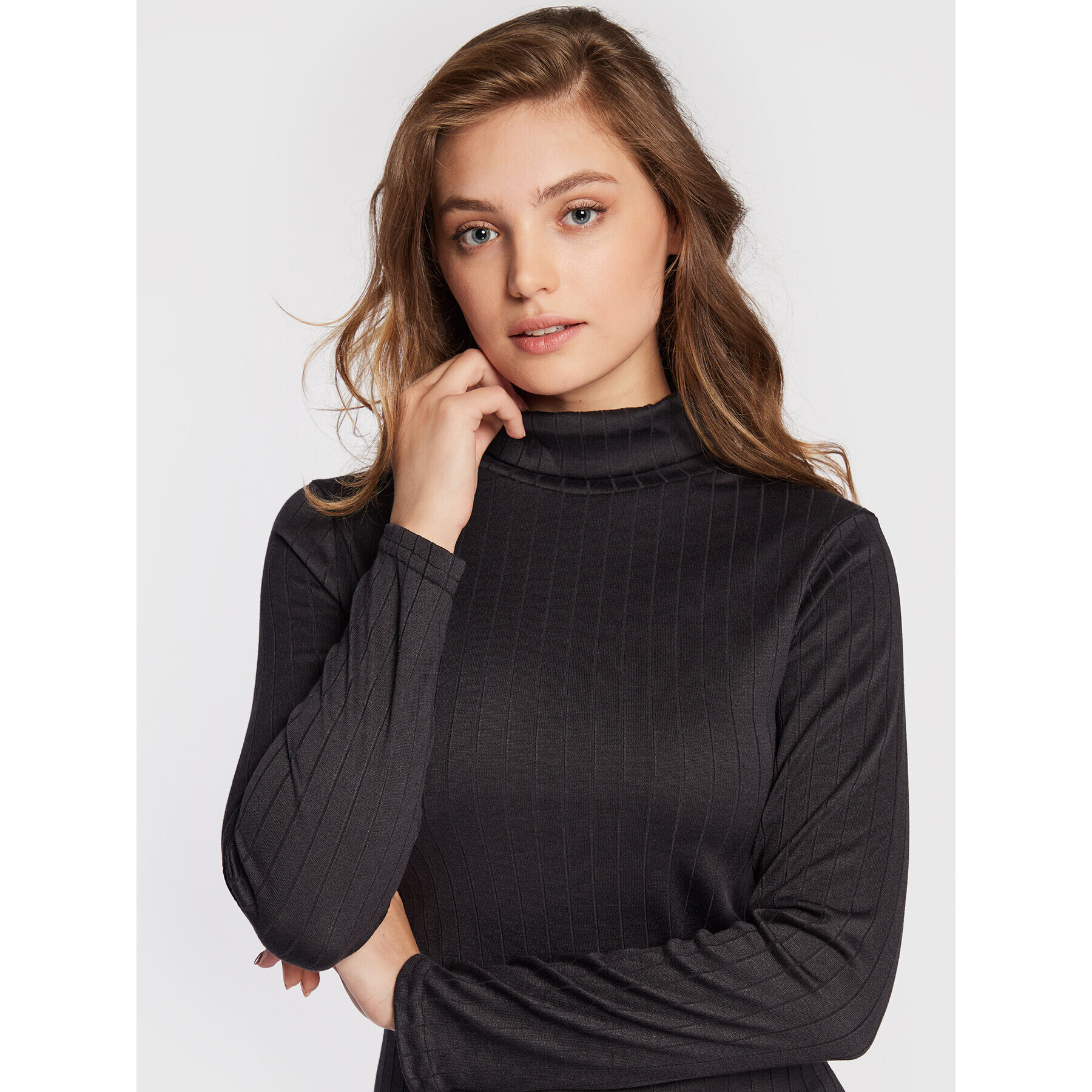 Brave Soul Ежедневна рокля LDRJ-225CIERA Черен Slim Fit - Pepit.bg