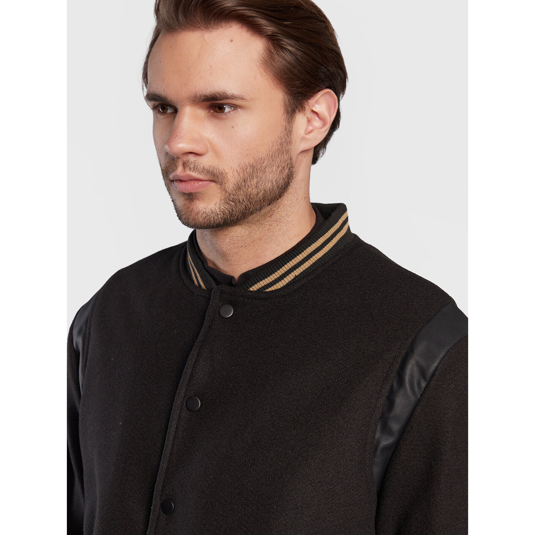 Brave Soul Яке бомбър MJK-VALEN Черен Regular Fit - Pepit.bg