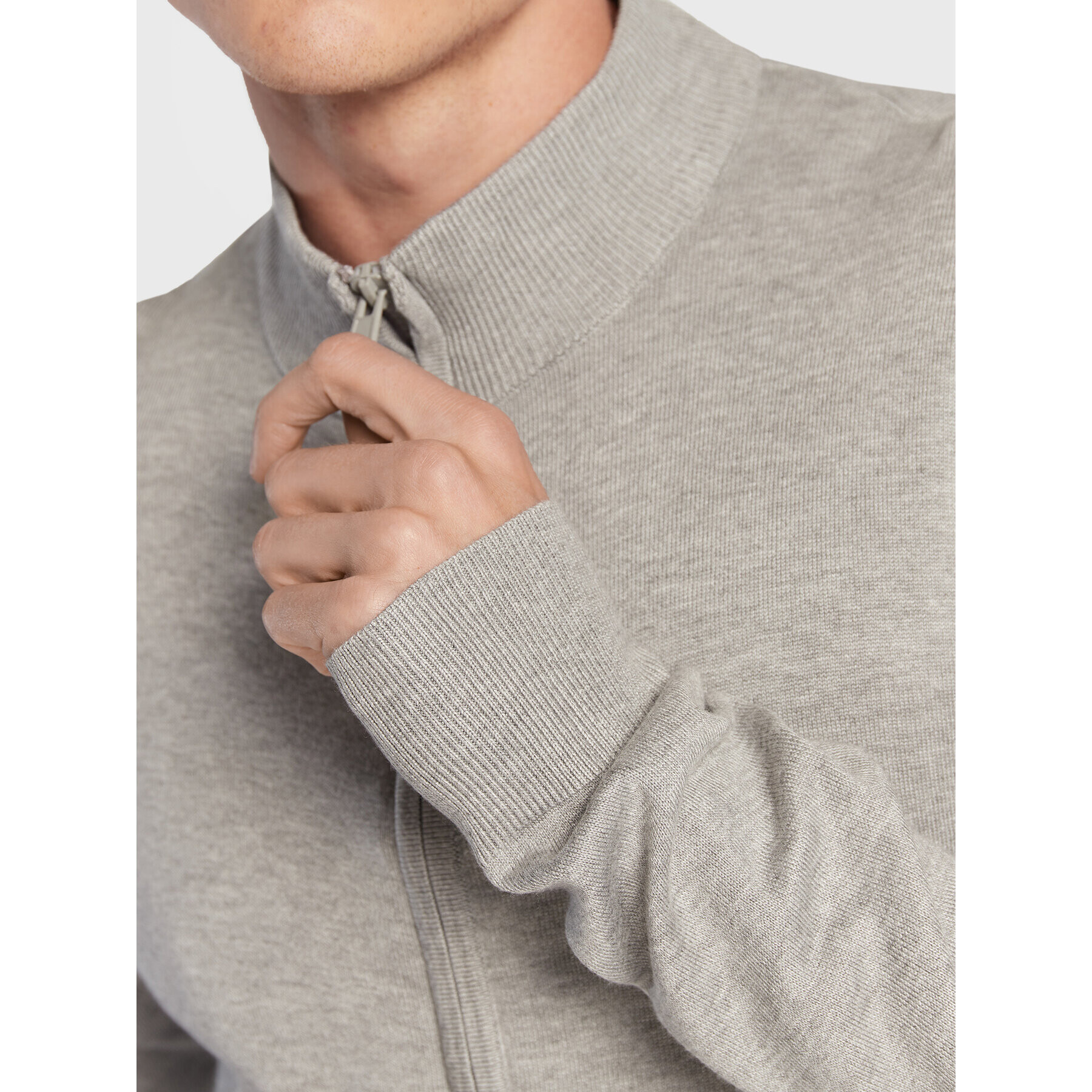 Brave Soul Кардиган MK-36BOXGROVE Сив Regular Fit - Pepit.bg