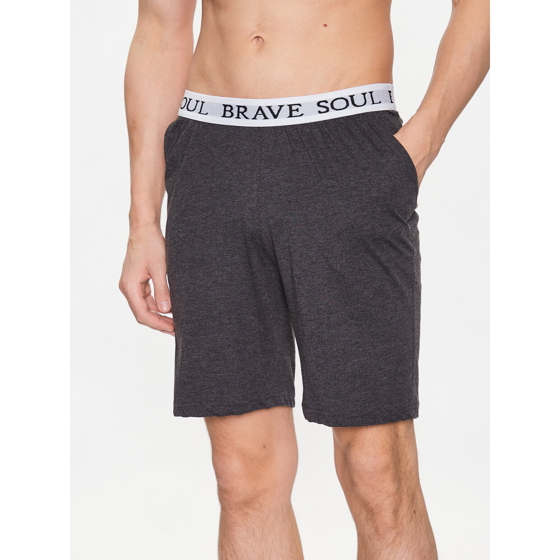 Brave Soul Пижамени шорти MLWB-149KEVCHL Сив Regular Fit - Pepit.bg