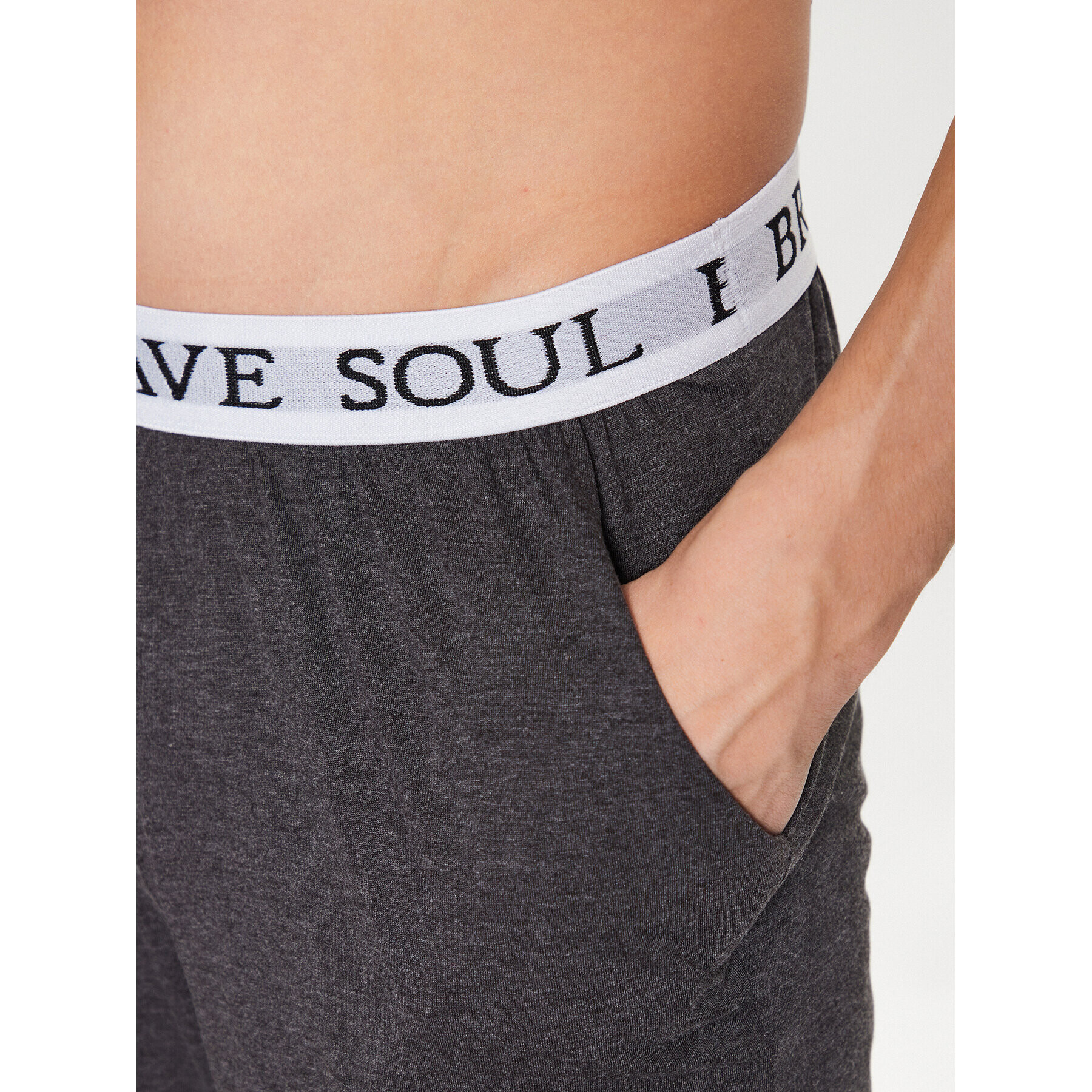 Brave Soul Пижамени шорти MLWB-149KEVCHL Сив Regular Fit - Pepit.bg