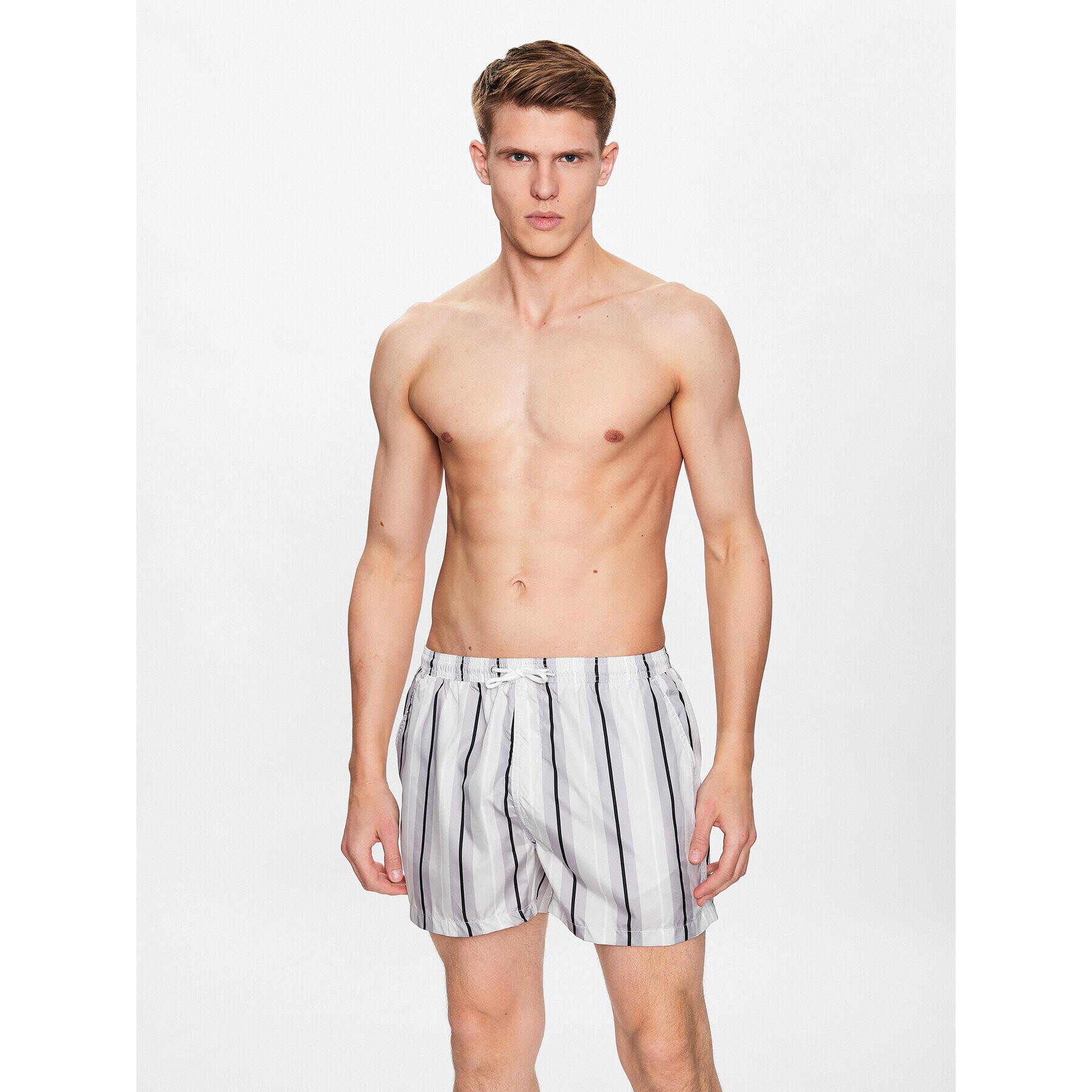 Brave Soul Плувни шорти MSRT-SAND Сив Regular Fit - Pepit.bg
