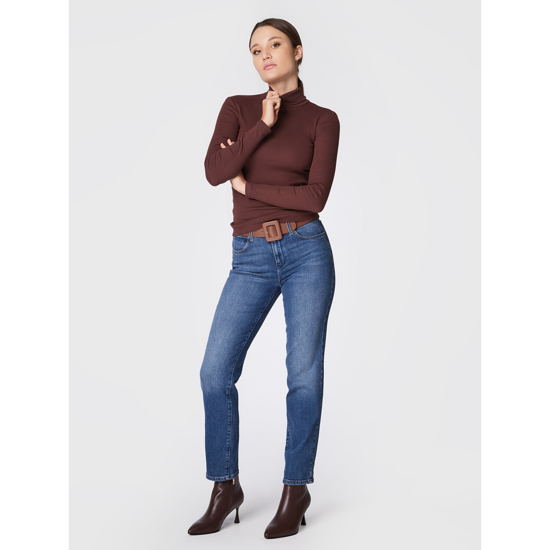 Brave Soul Поло LLT-69ADRIAN Кафяв Slim Fit - Pepit.bg