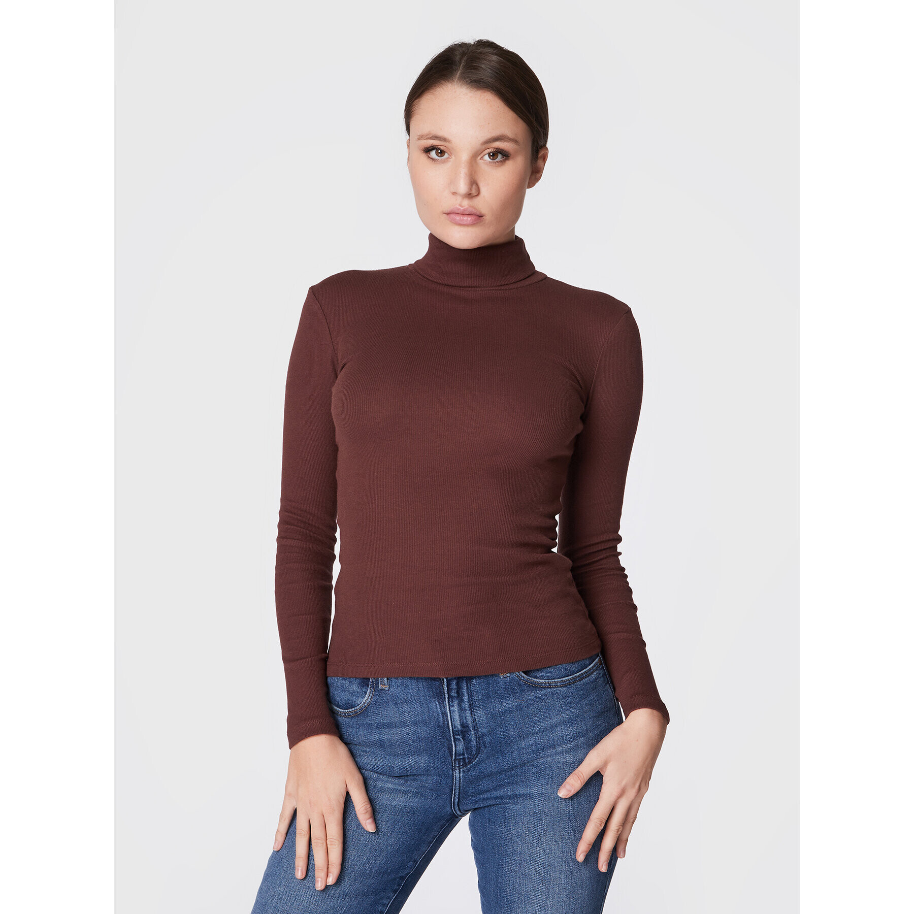 Brave Soul Поло LLT-69ADRIAN Кафяв Slim Fit - Pepit.bg