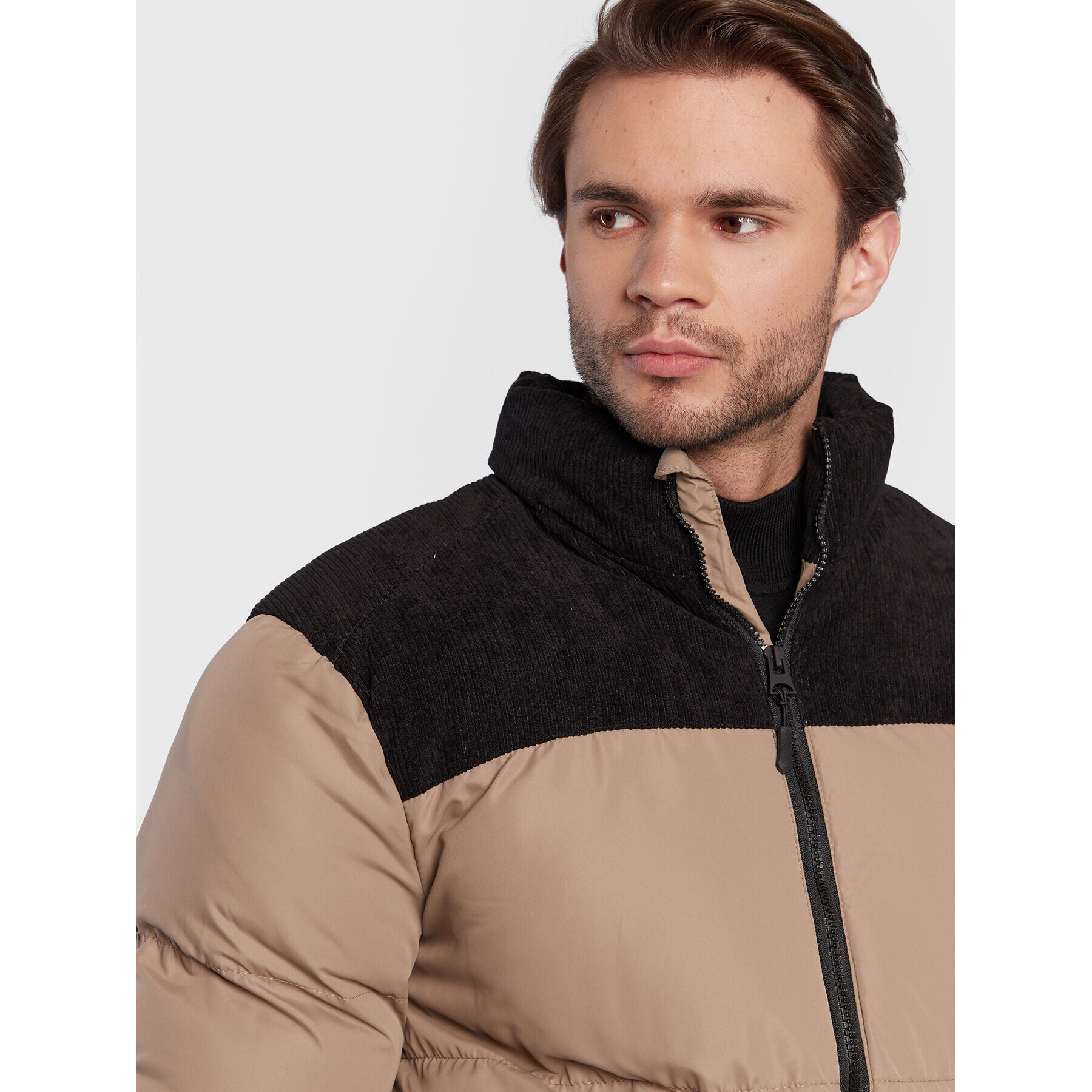 Brave Soul Пухено яке MJK-DAVISCORDS Бежов Regular Fit - Pepit.bg