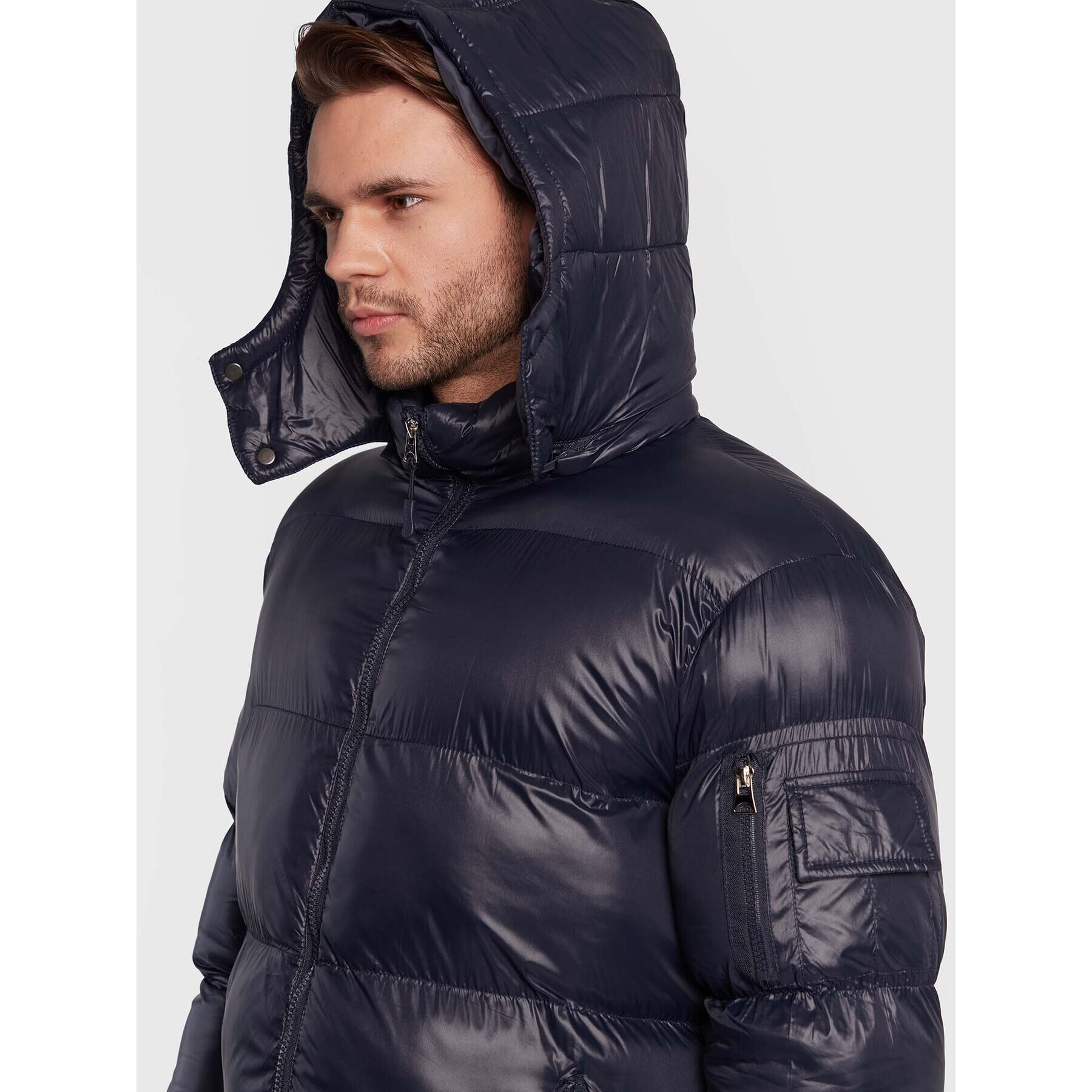 Brave Soul Пухено яке MJK-JARED Тъмносин Regular Fit - Pepit.bg