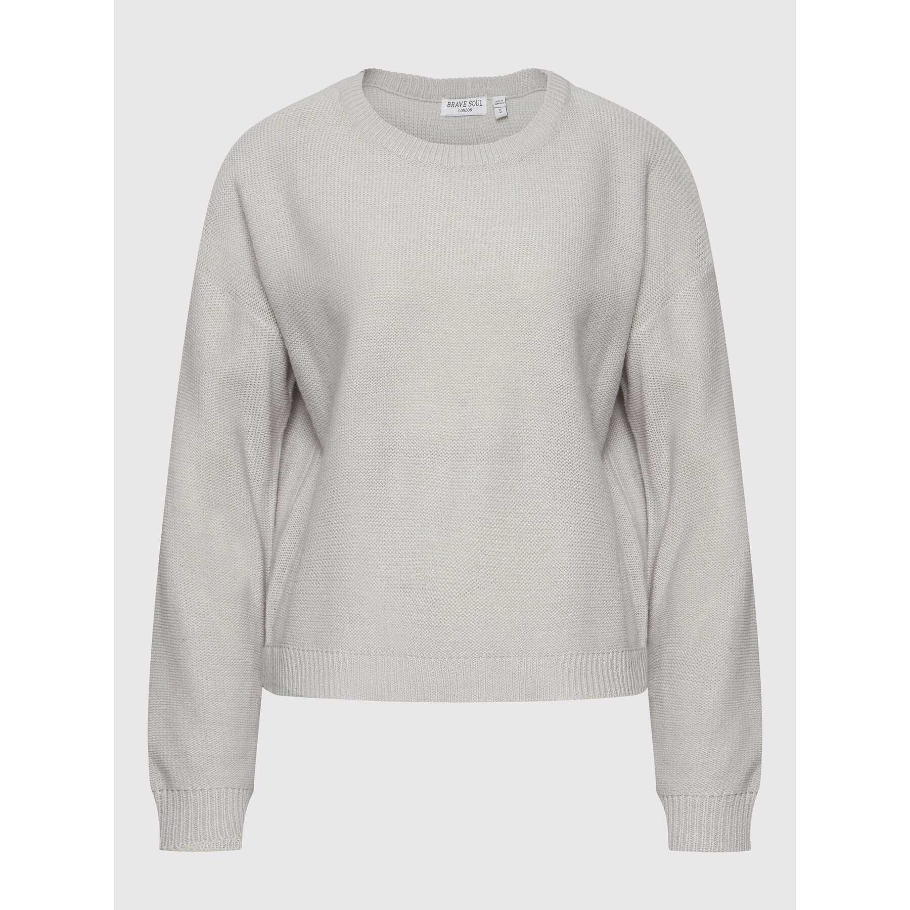 Brave Soul Пуловер LK-230GRUNGEW Сив Relaxed Fit - Pepit.bg