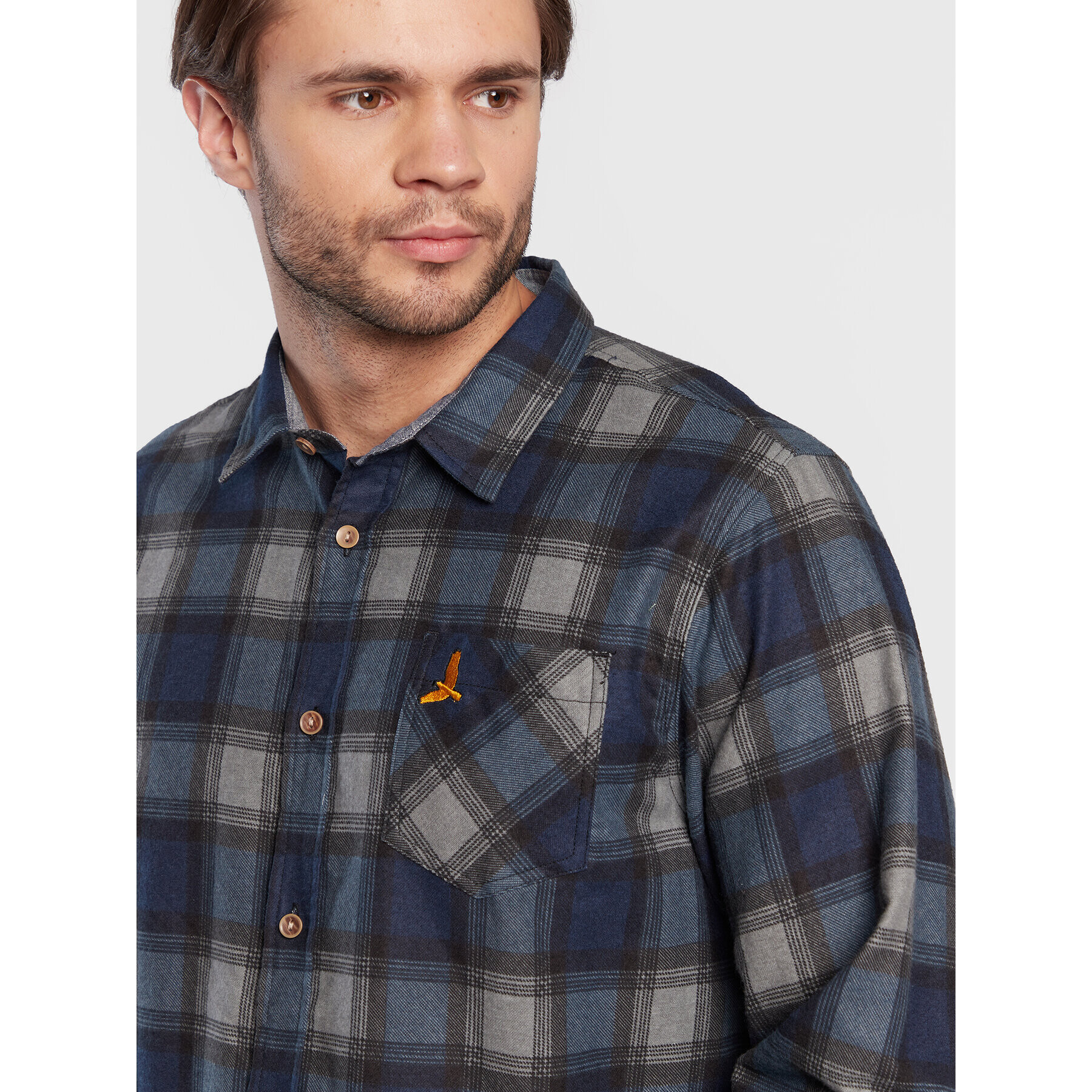Brave Soul Риза MSH-273DIALGA Тъмносин Regular Fit - Pepit.bg