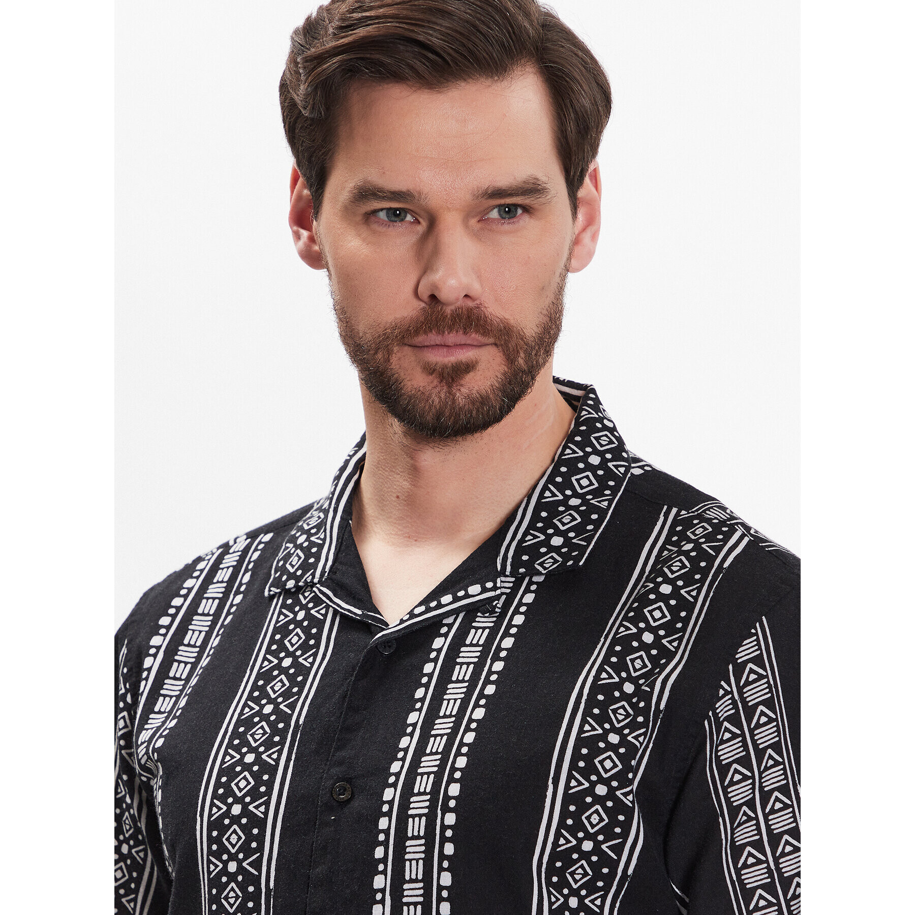 Brave Soul Риза MSH-48ARGYLE Черен Regular Fit - Pepit.bg