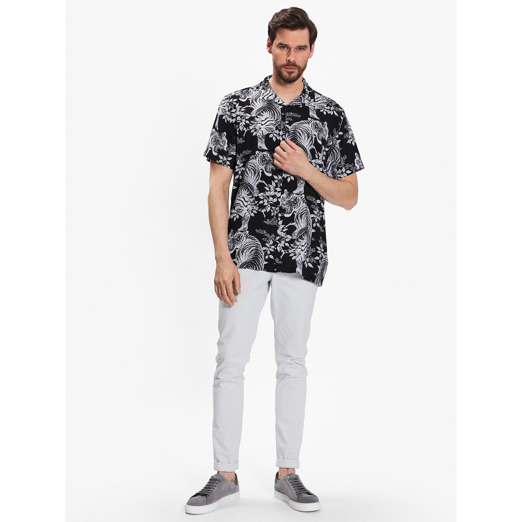 Brave Soul Риза MSH-48SAVANNA Черен Regular Fit - Pepit.bg