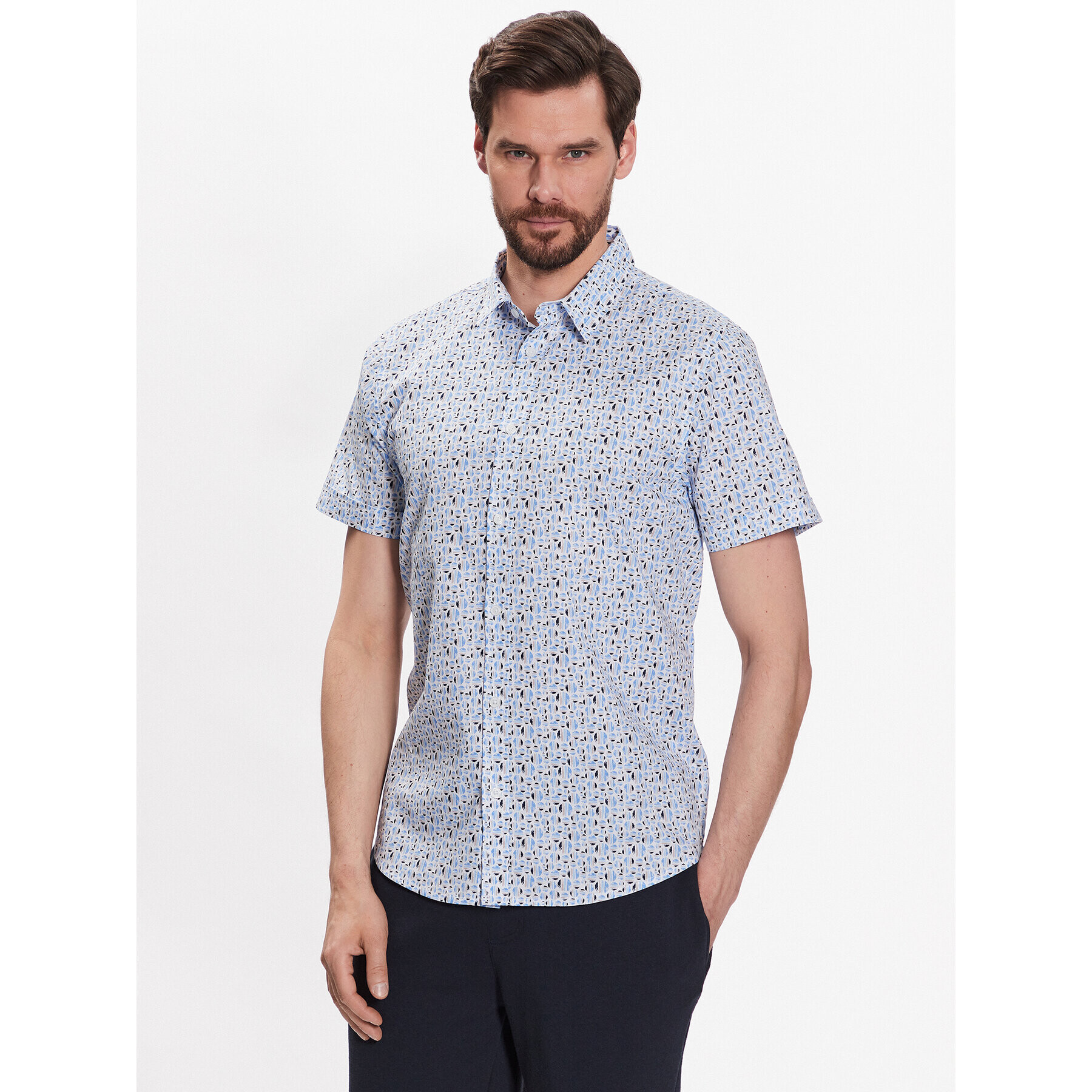 Brave Soul Риза MSH-625AZTEC Син Regular Fit - Pepit.bg