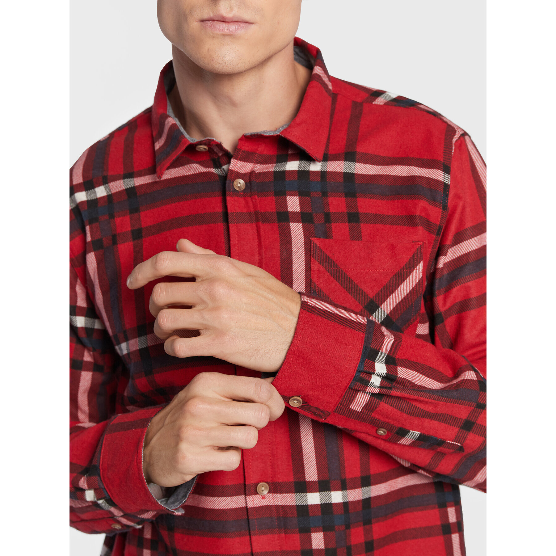 Brave Soul Риза MSH-69ARNAULT Червен Regular Fit - Pepit.bg