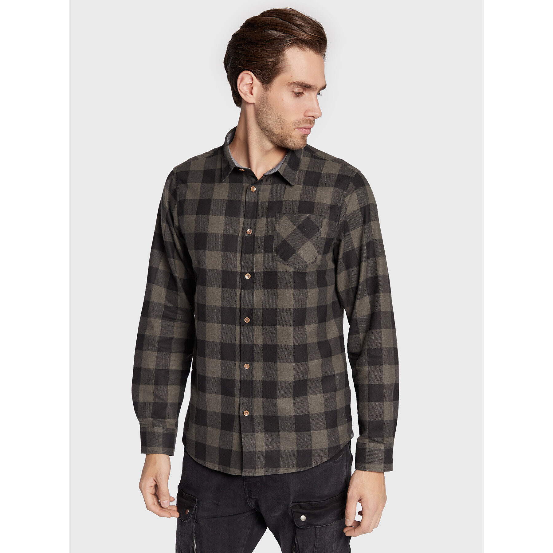 Brave Soul Риза MSH-69JACKN Сив Regular Fit - Pepit.bg