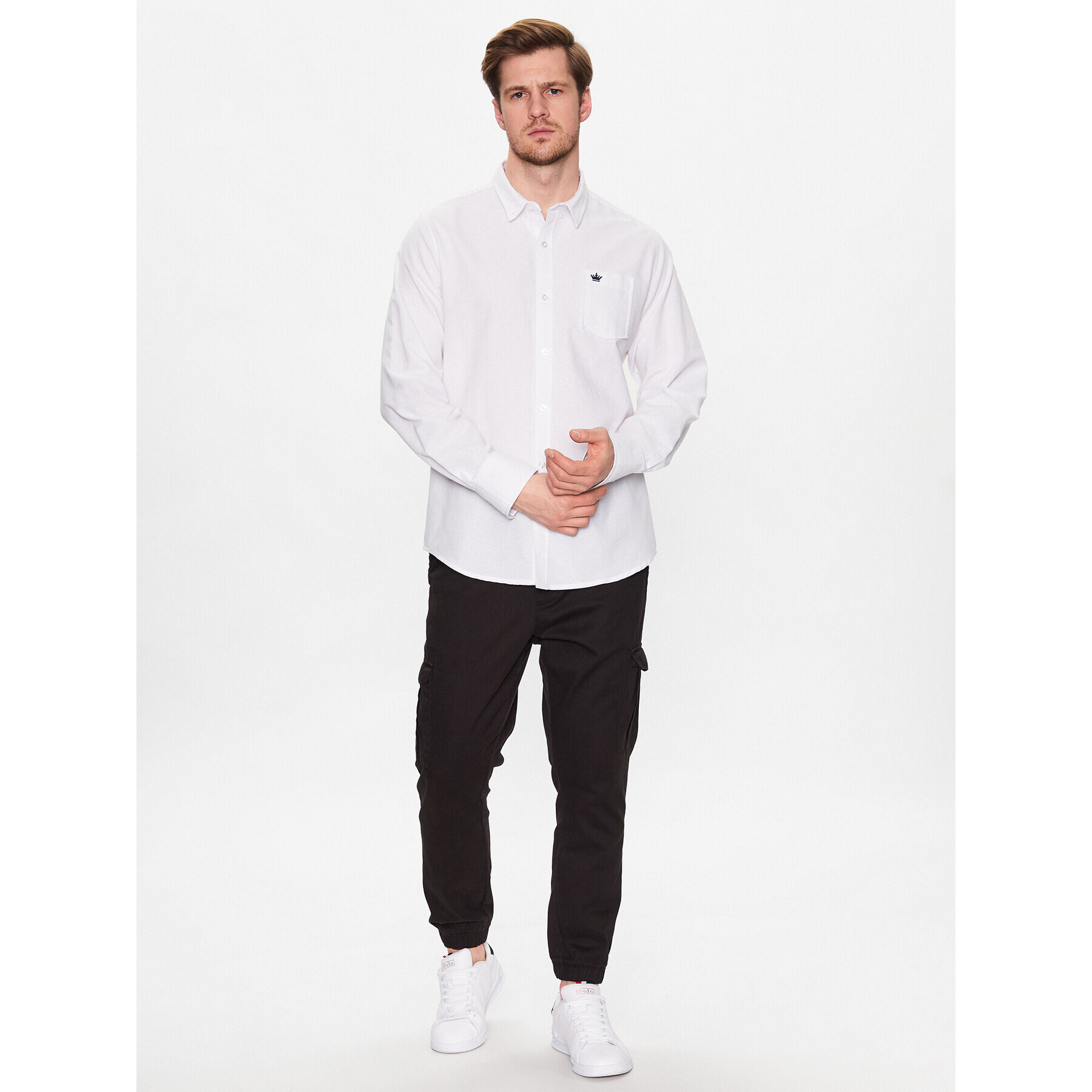 Brave Soul Риза MSH-69POMPEIIC Бял Regular Fit - Pepit.bg