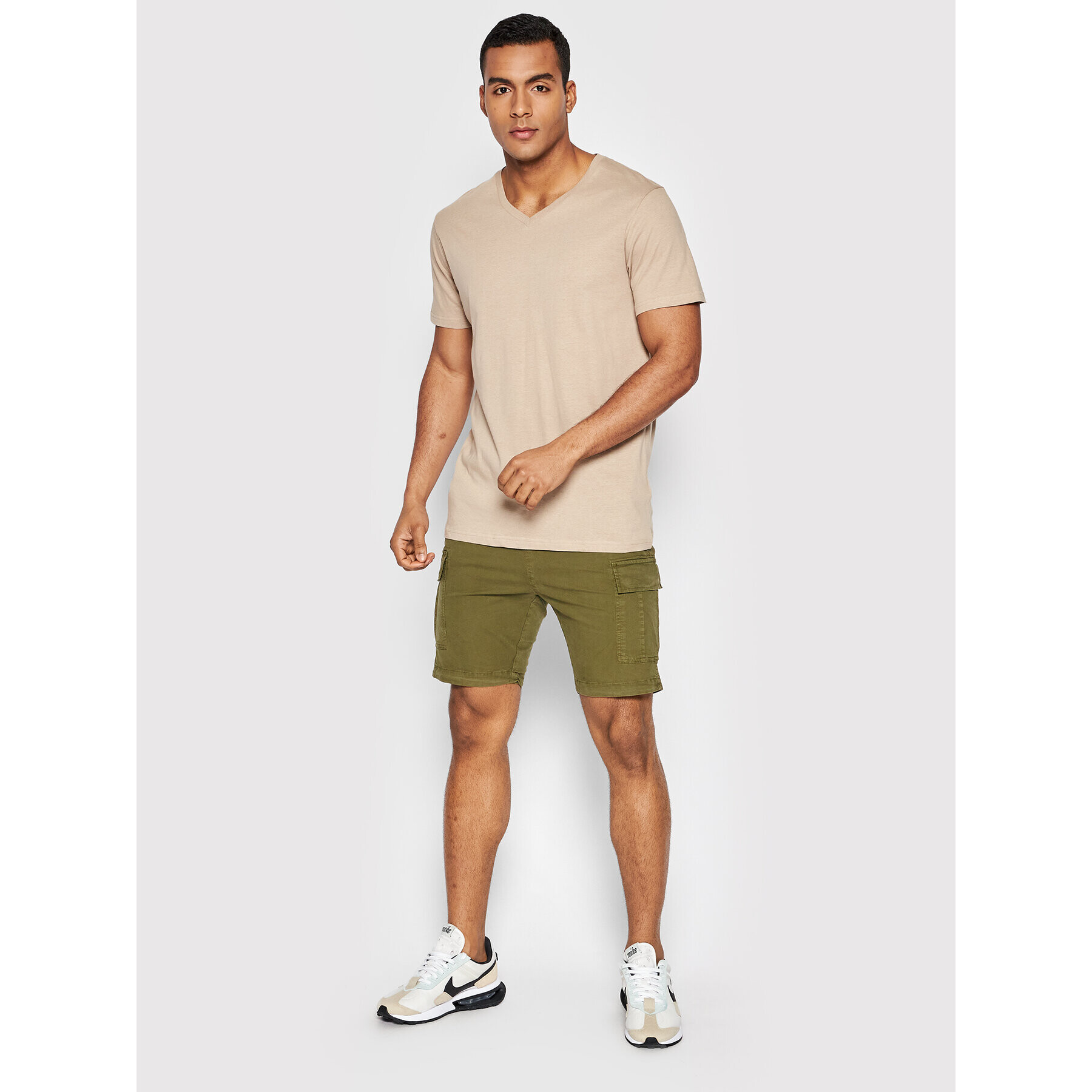 Brave Soul Шорти от плат MSRT-DENVERPKC Зелен Regular Fit - Pepit.bg