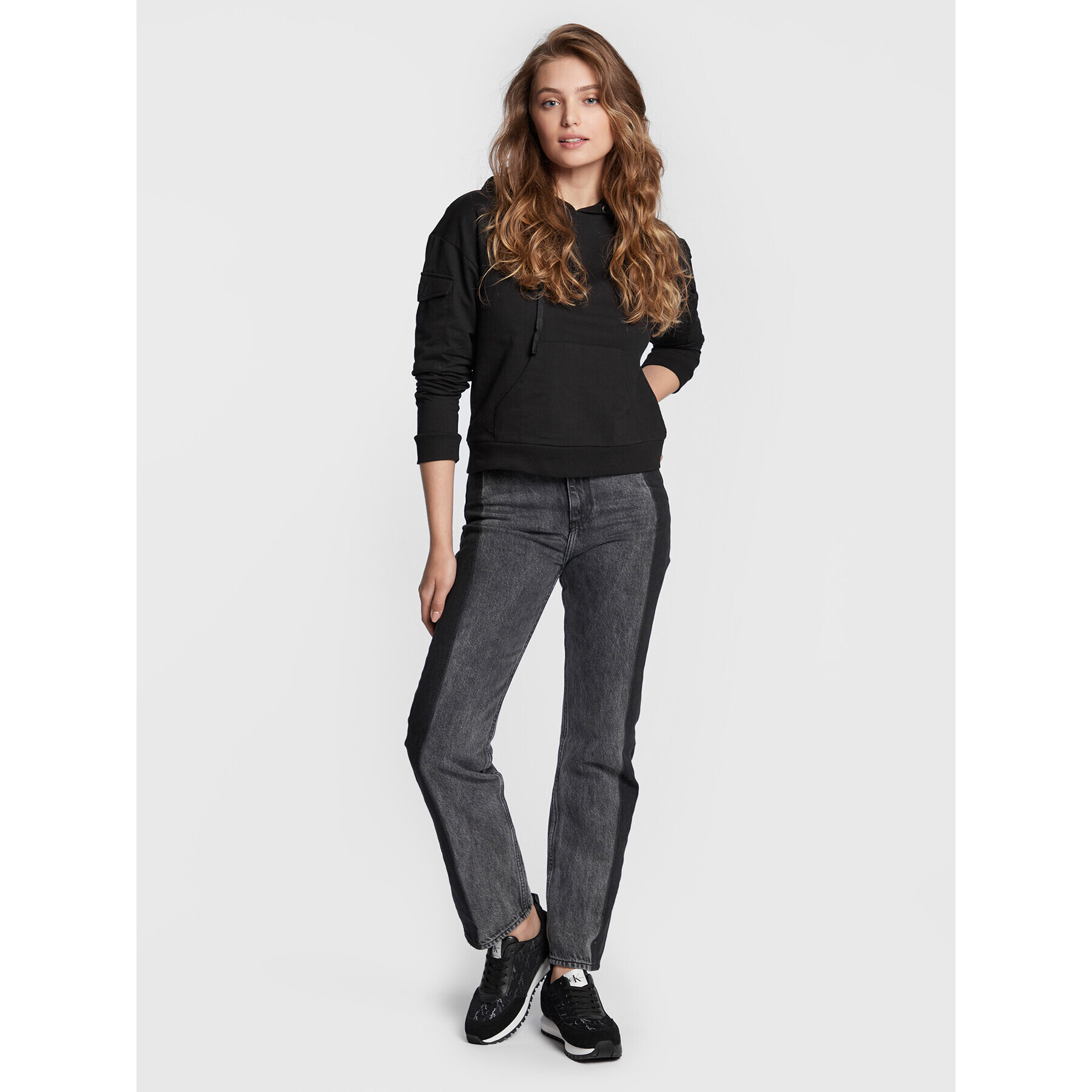 Brave Soul Суитшърт LSS-36ANNIE Черен Regular Fit - Pepit.bg