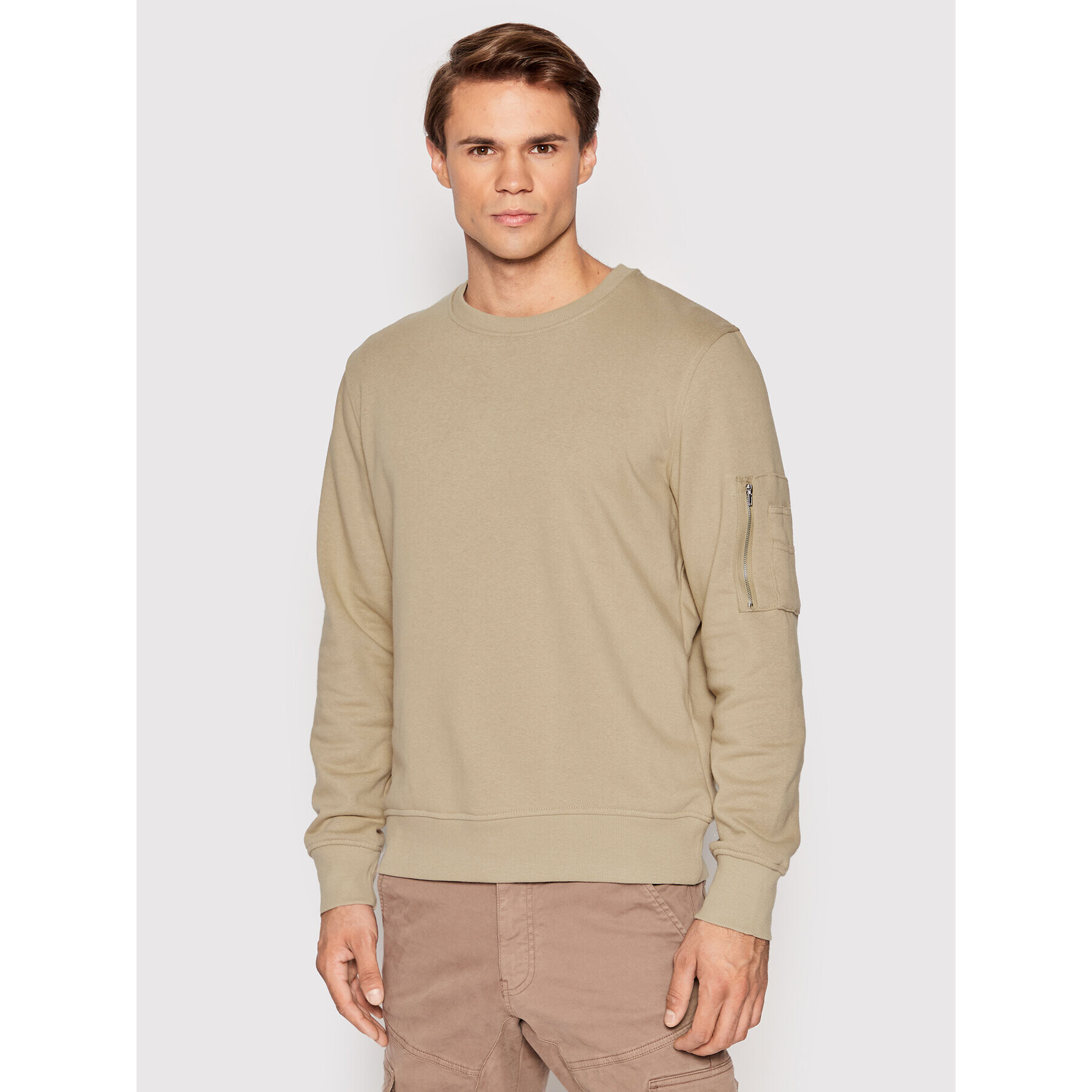 Brave Soul Суитшърт MSS-69AZLON Бежов Regular Fit - Pepit.bg