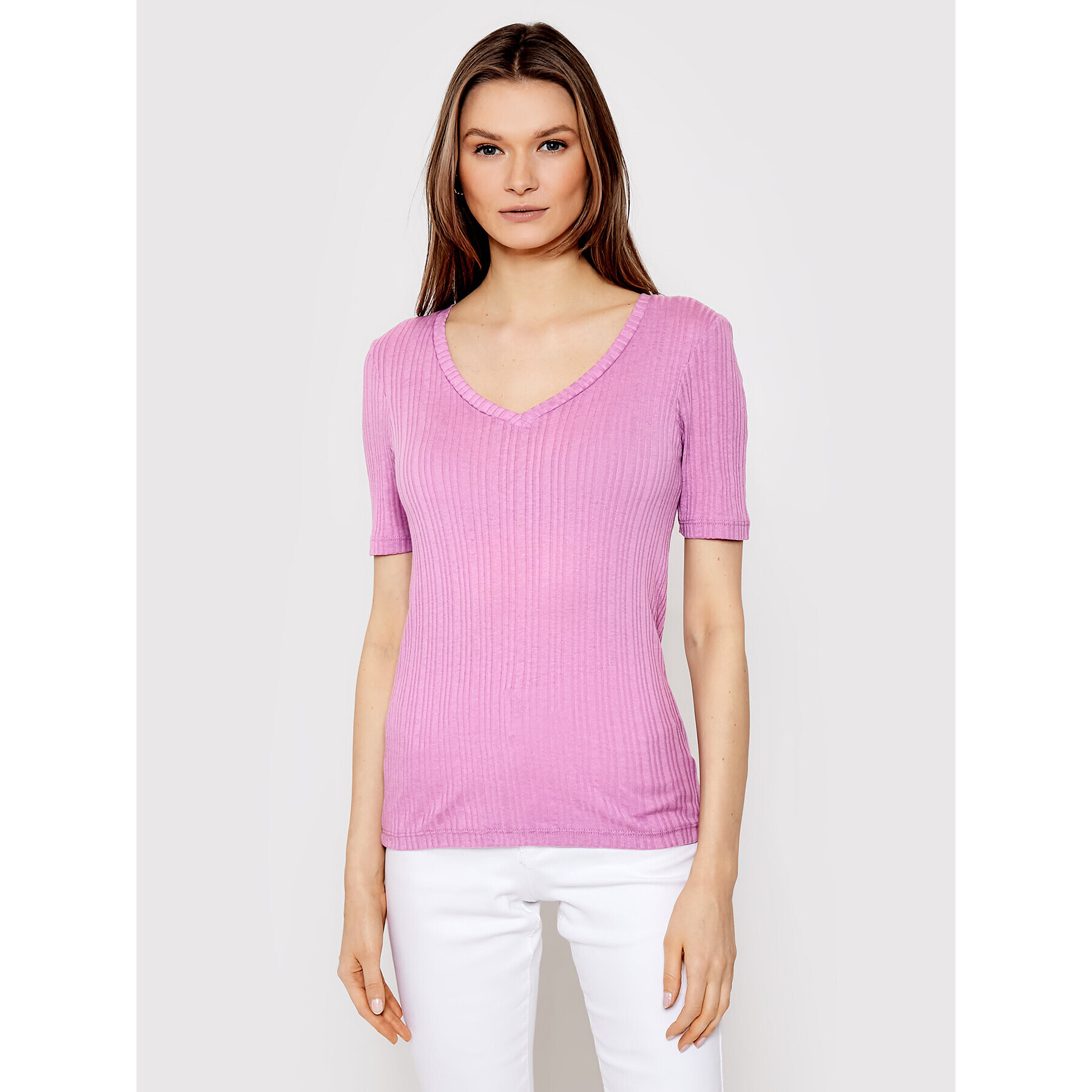Brave Soul Тишърт 69AMYPKA Виолетов Slim Fit - Pepit.bg