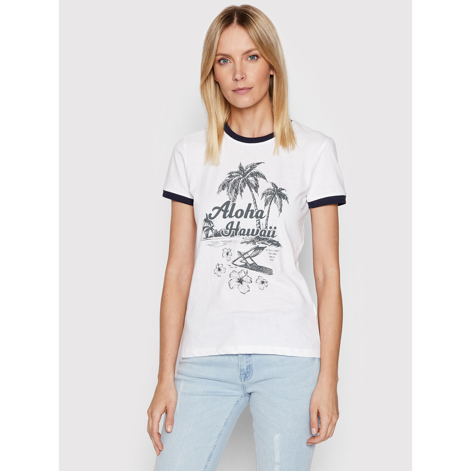 Brave Soul Тишърт LTS-544ALOHA Бял Regular Fit - Pepit.bg