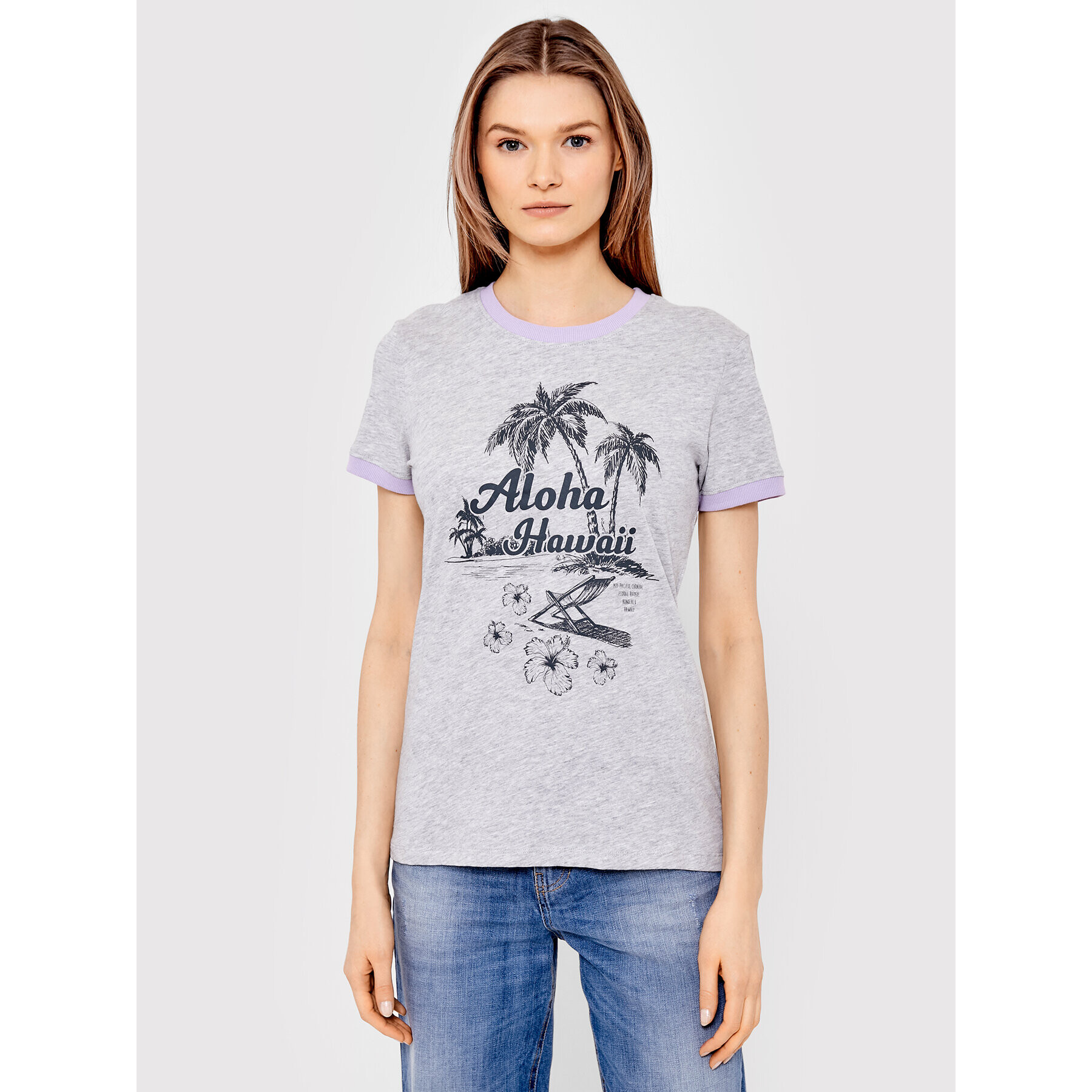 Brave Soul Тишърт LTS-544ALOHA Сив Regular Fit - Pepit.bg