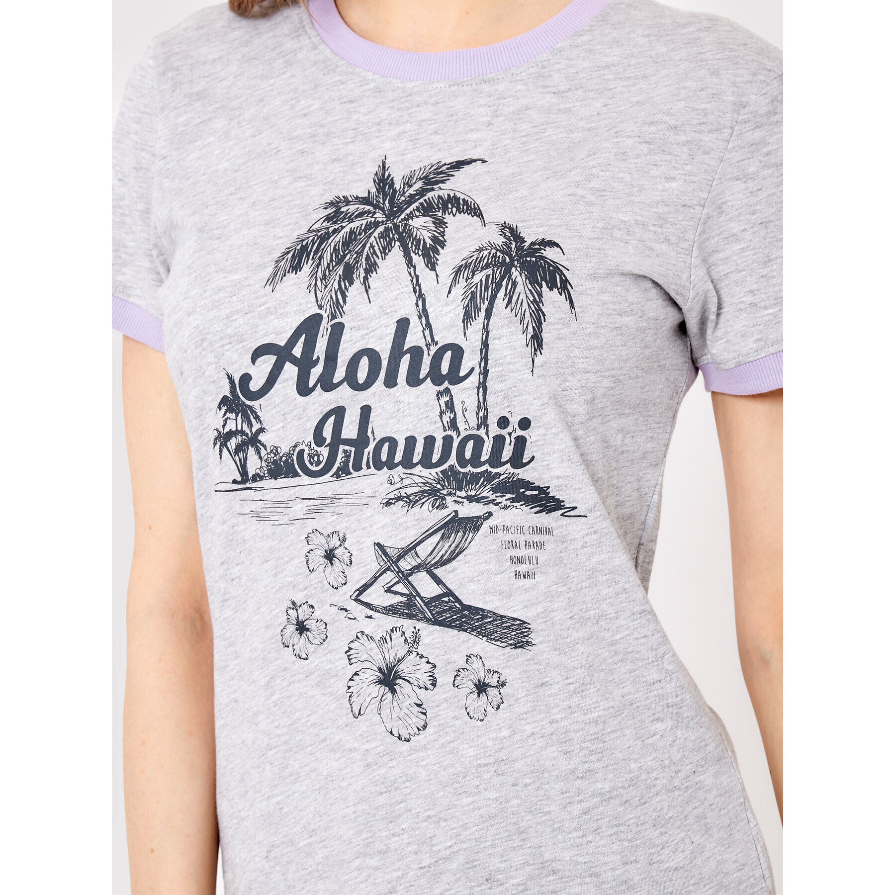 Brave Soul Тишърт LTS-544ALOHA Сив Regular Fit - Pepit.bg